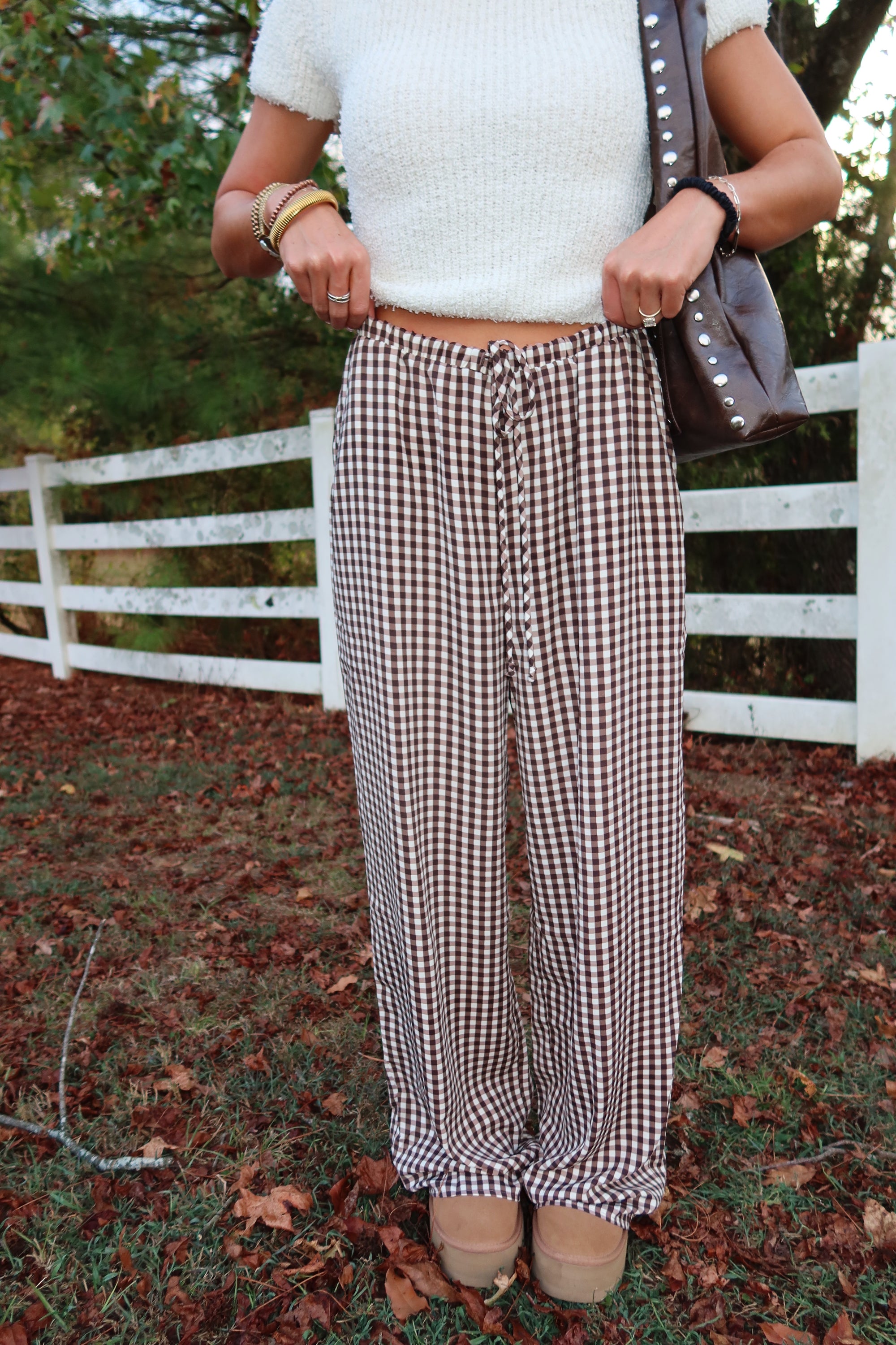 Café Gingham Pants