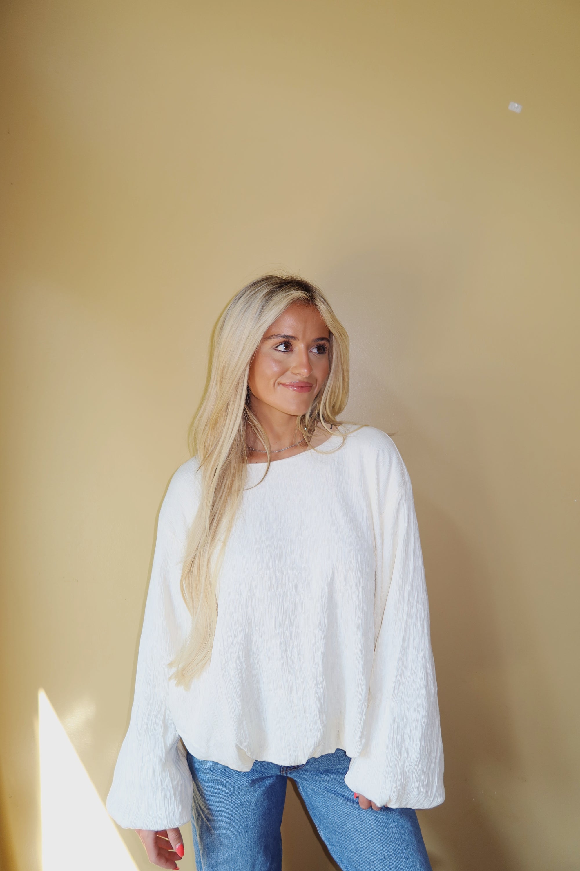 Taylor Long Sleeve Bubble Top