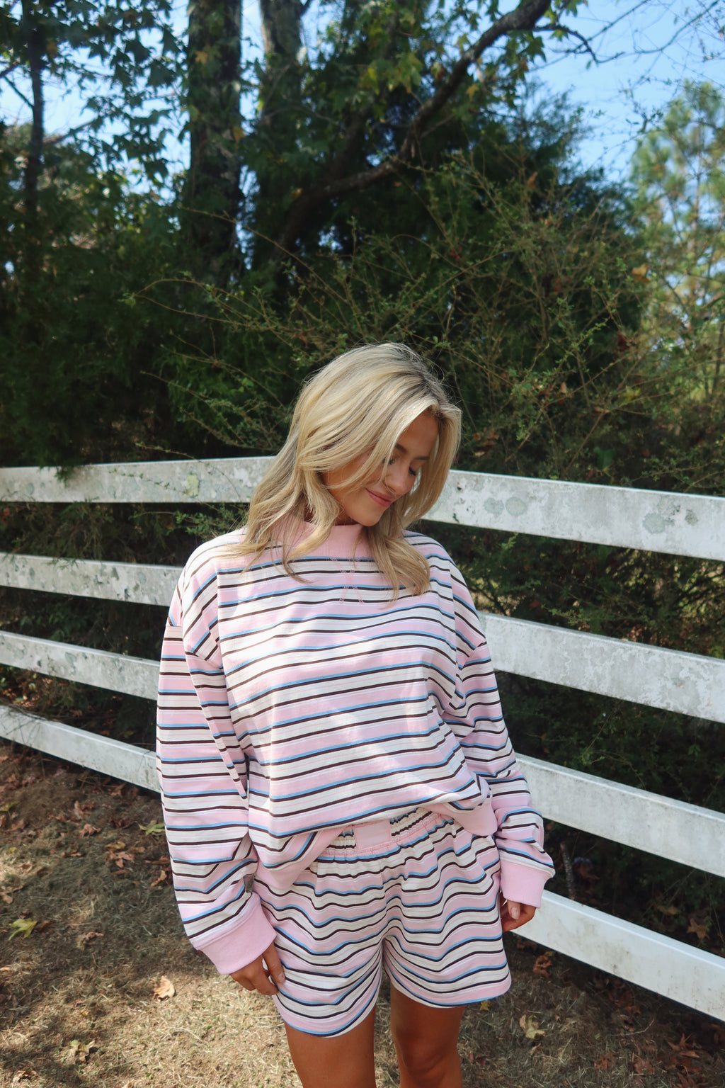 The Poppy Striped Shorts Set