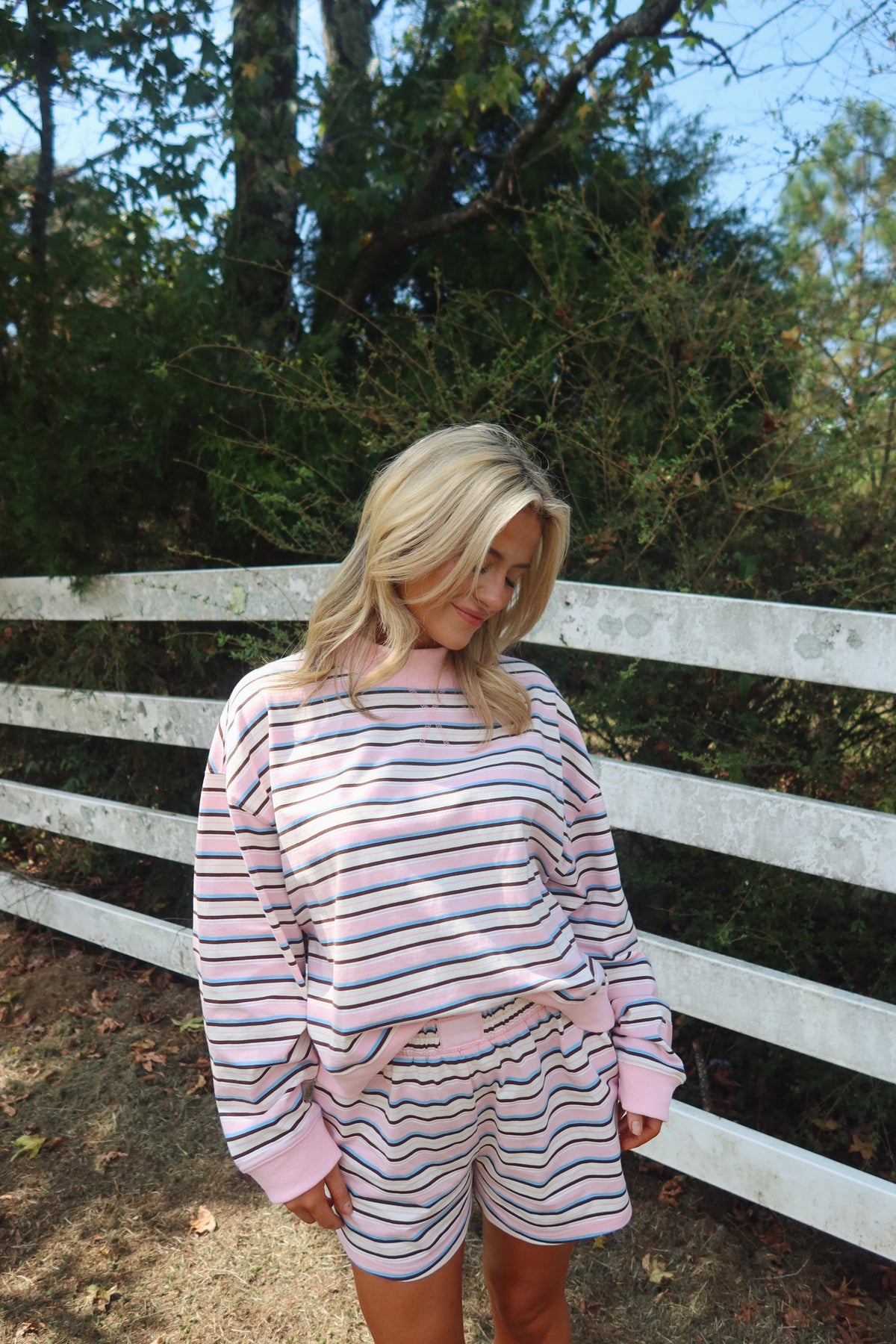 The Poppy Striped Shorts Set