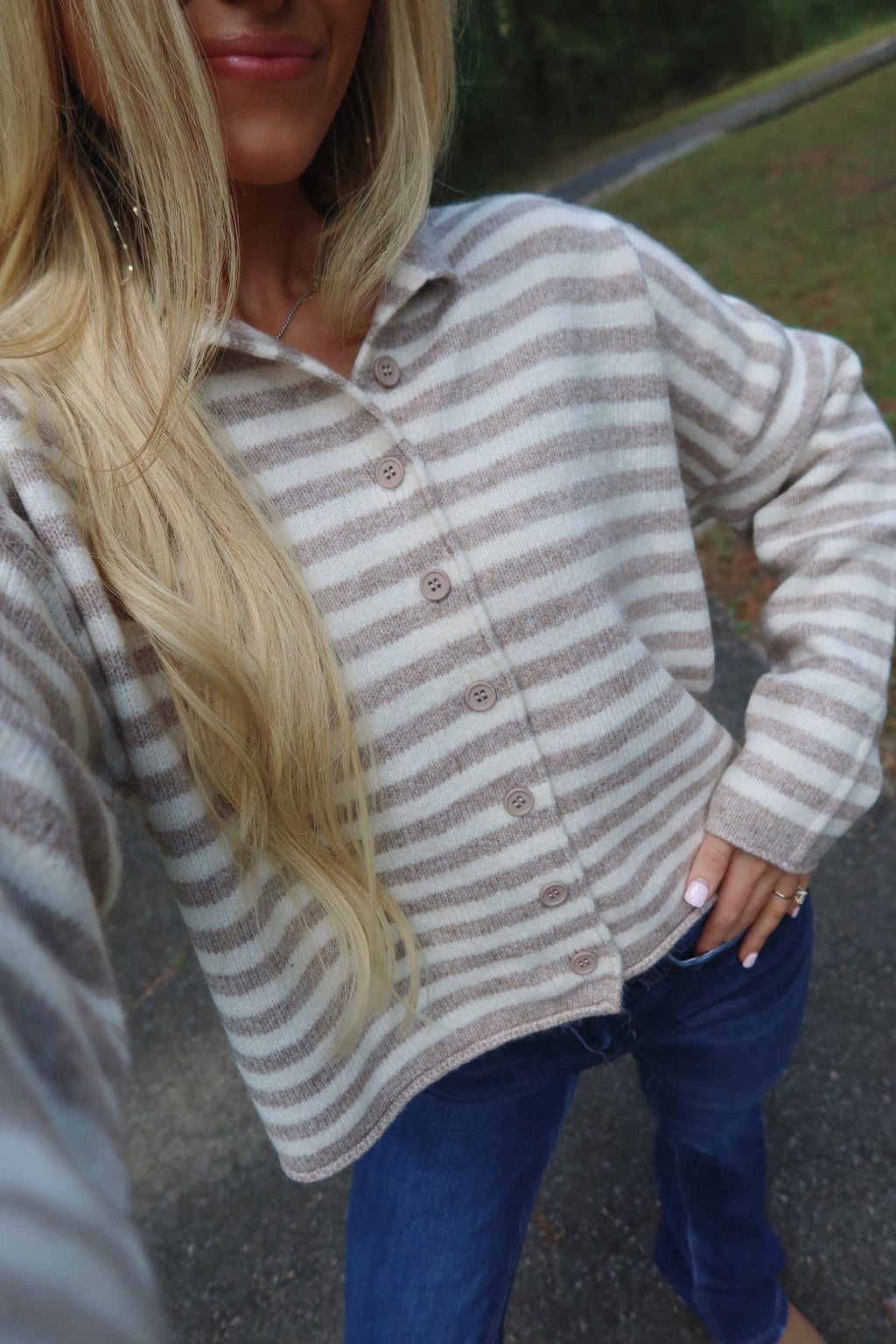 Cottage Stripe Cardigan
