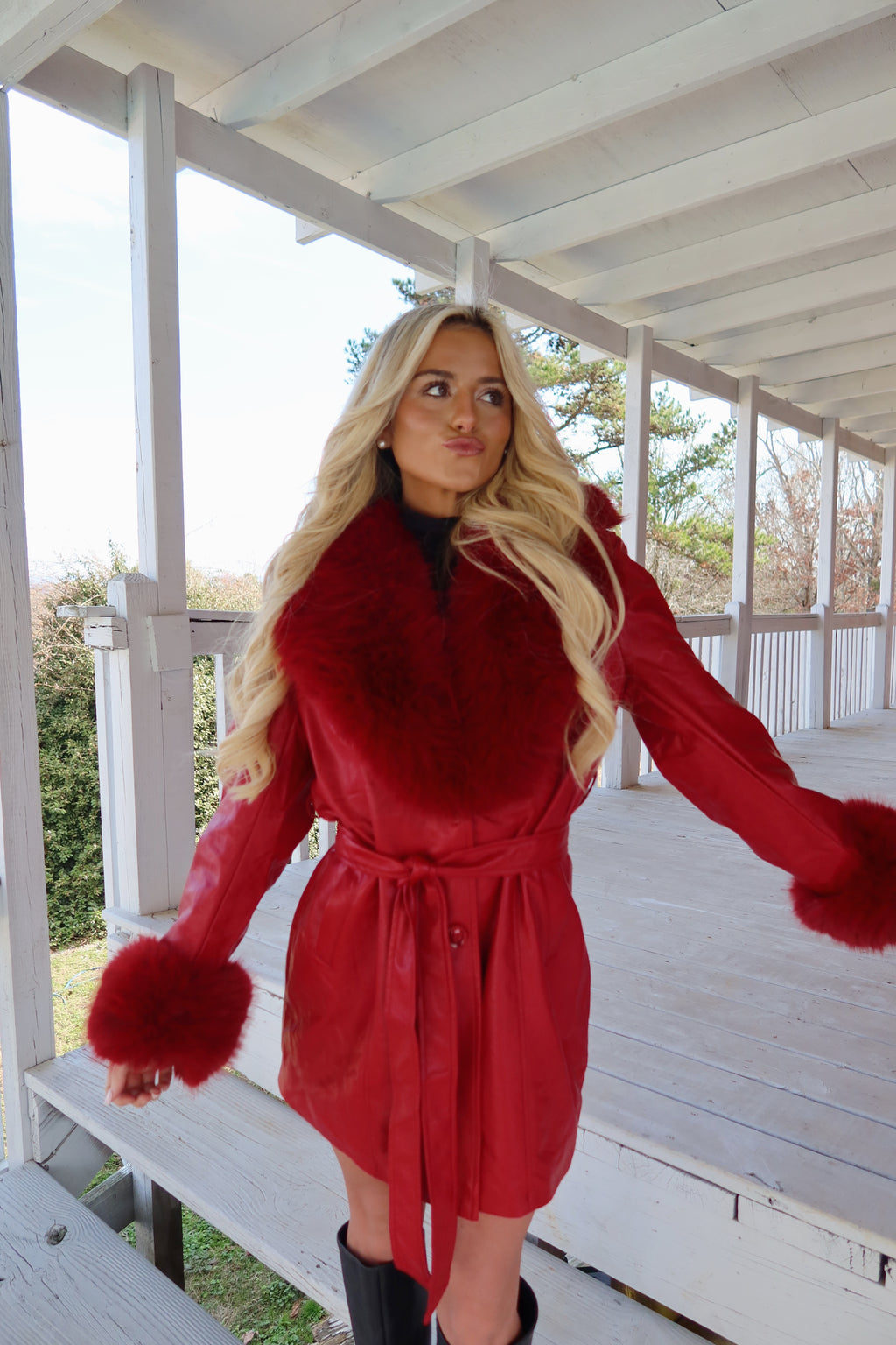 Stacy Fur Trim Jacket