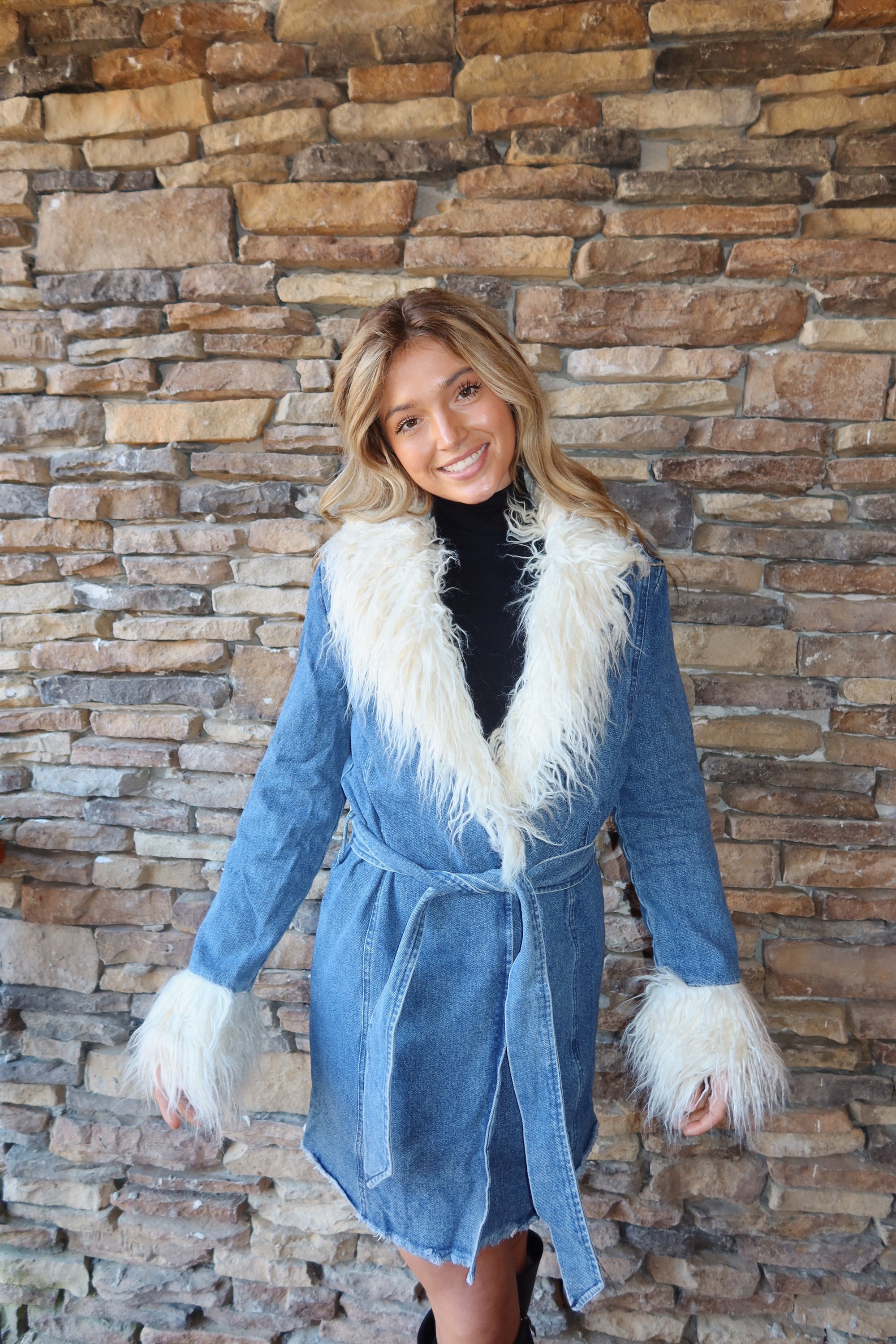 The Winter Blues Denim Coat