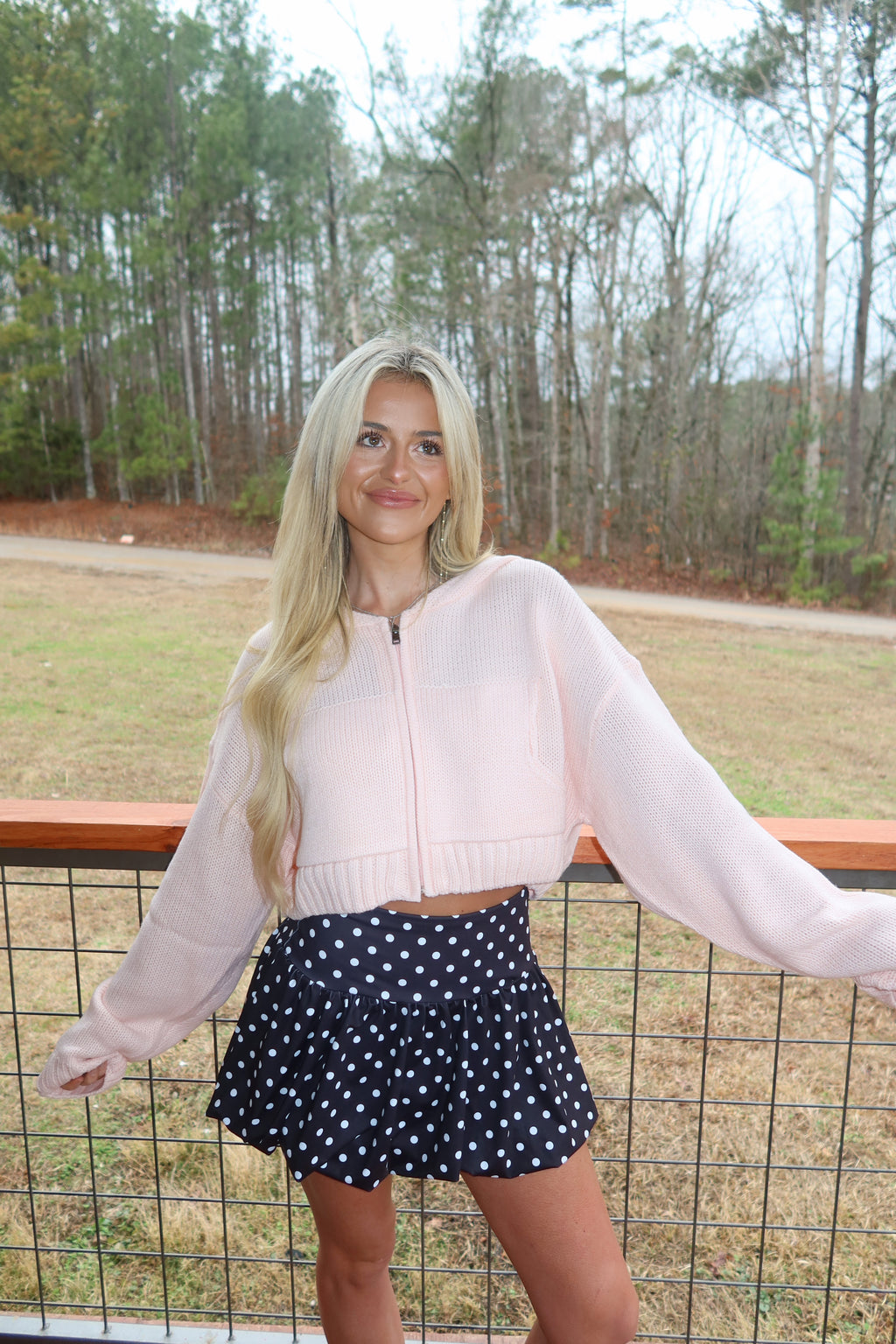 Polka Dot Bubble Skort