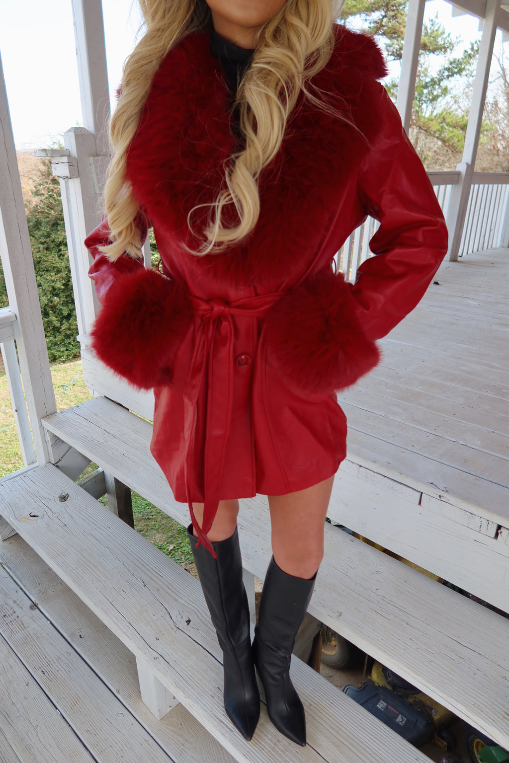 Stacy Fur Trim Jacket