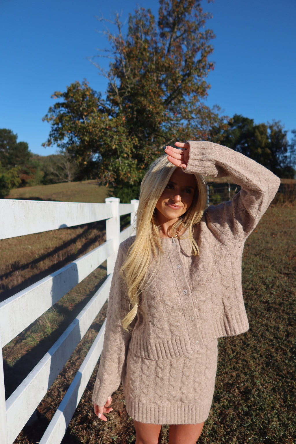 The Thankful Cable Knit Set