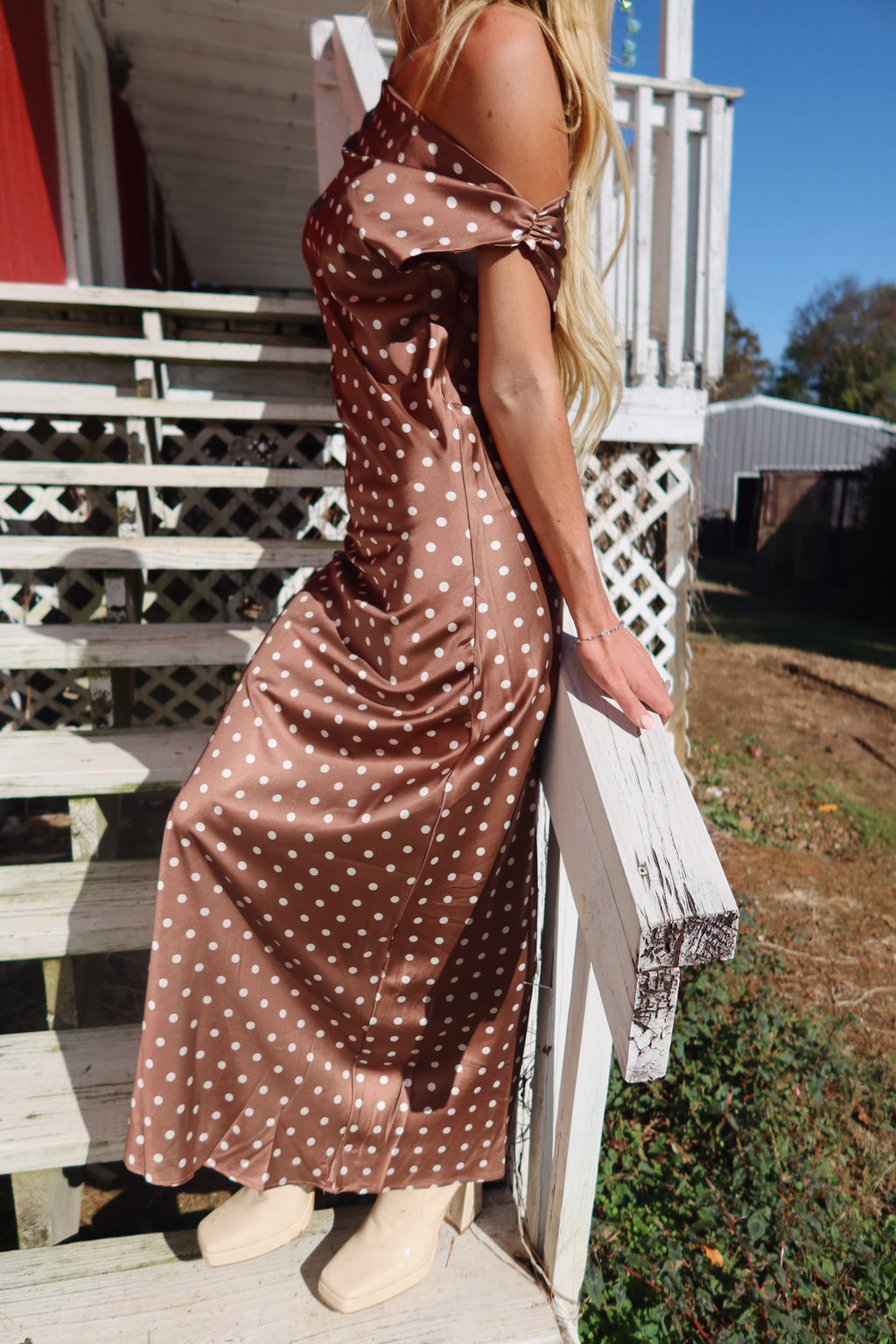 Evelyn Satin Maxi Dress