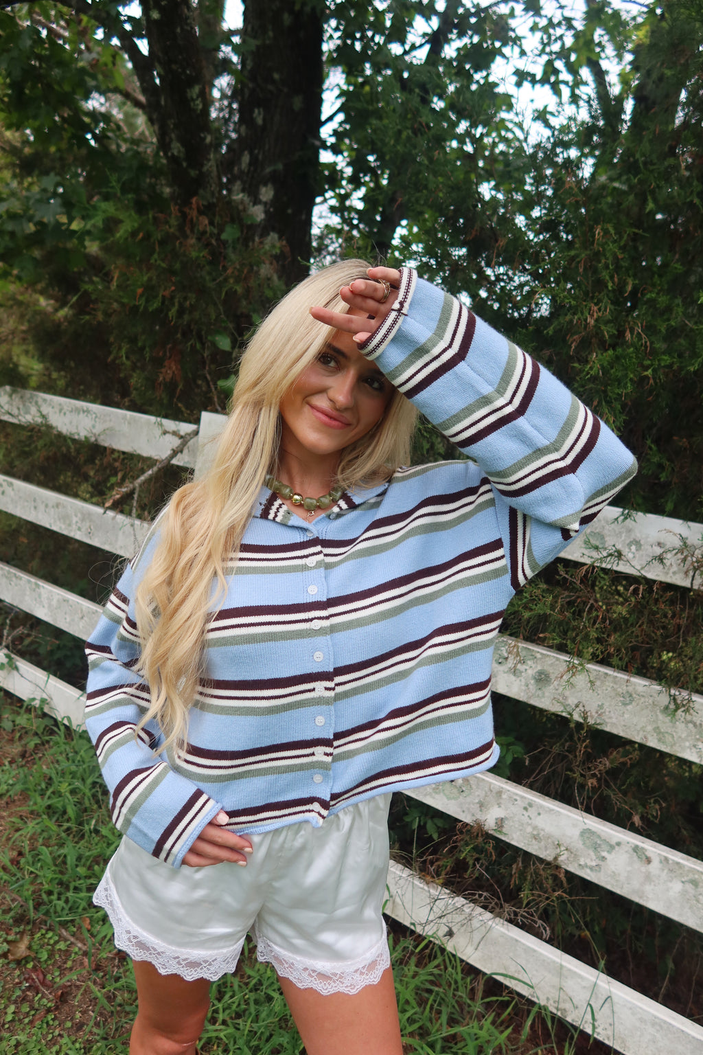 Maeve Striped Cardigan