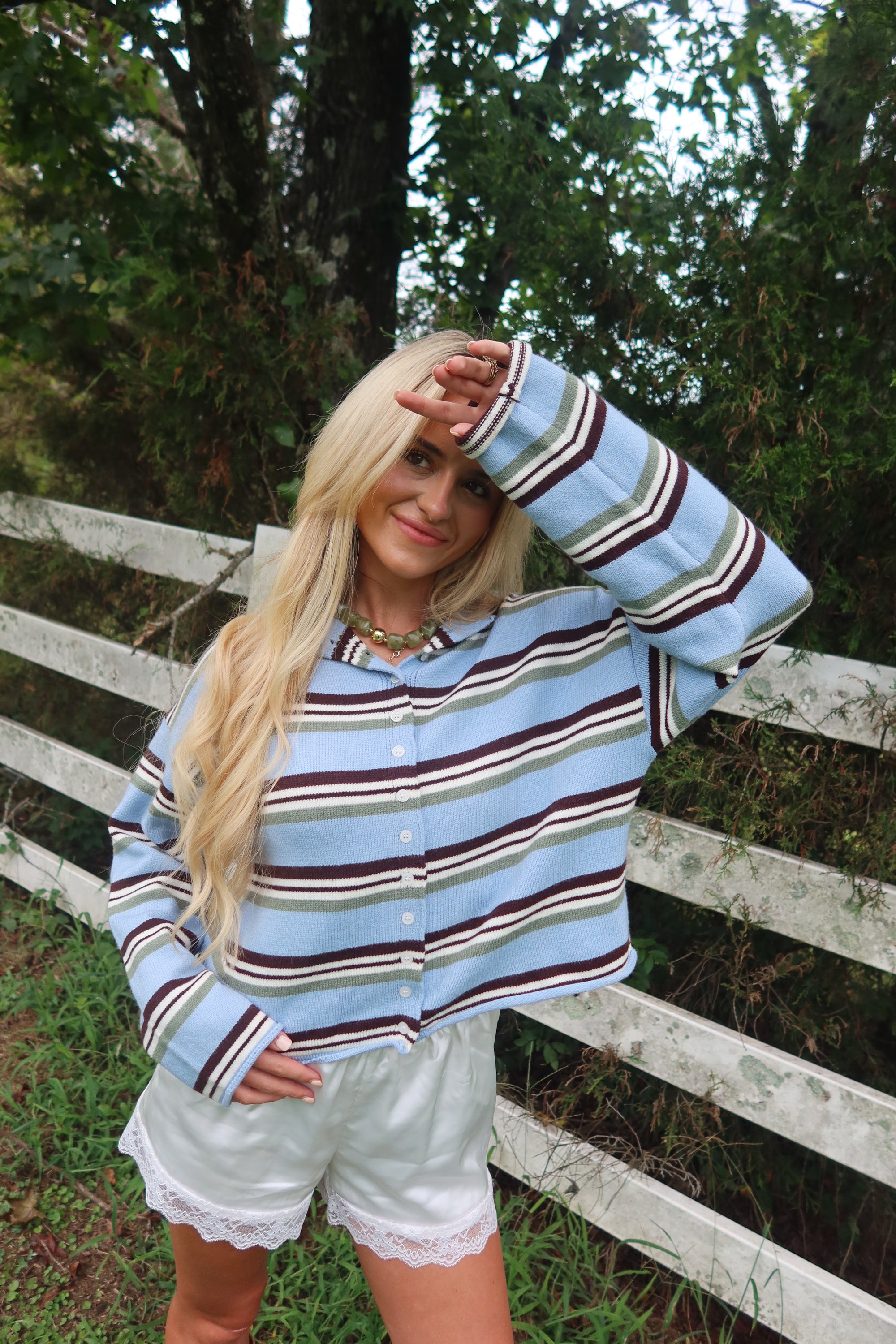 Maeve Striped Cardigan