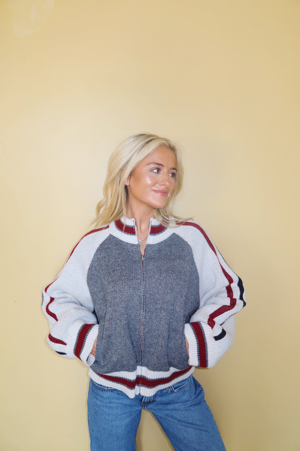 Mock neck Zip Up