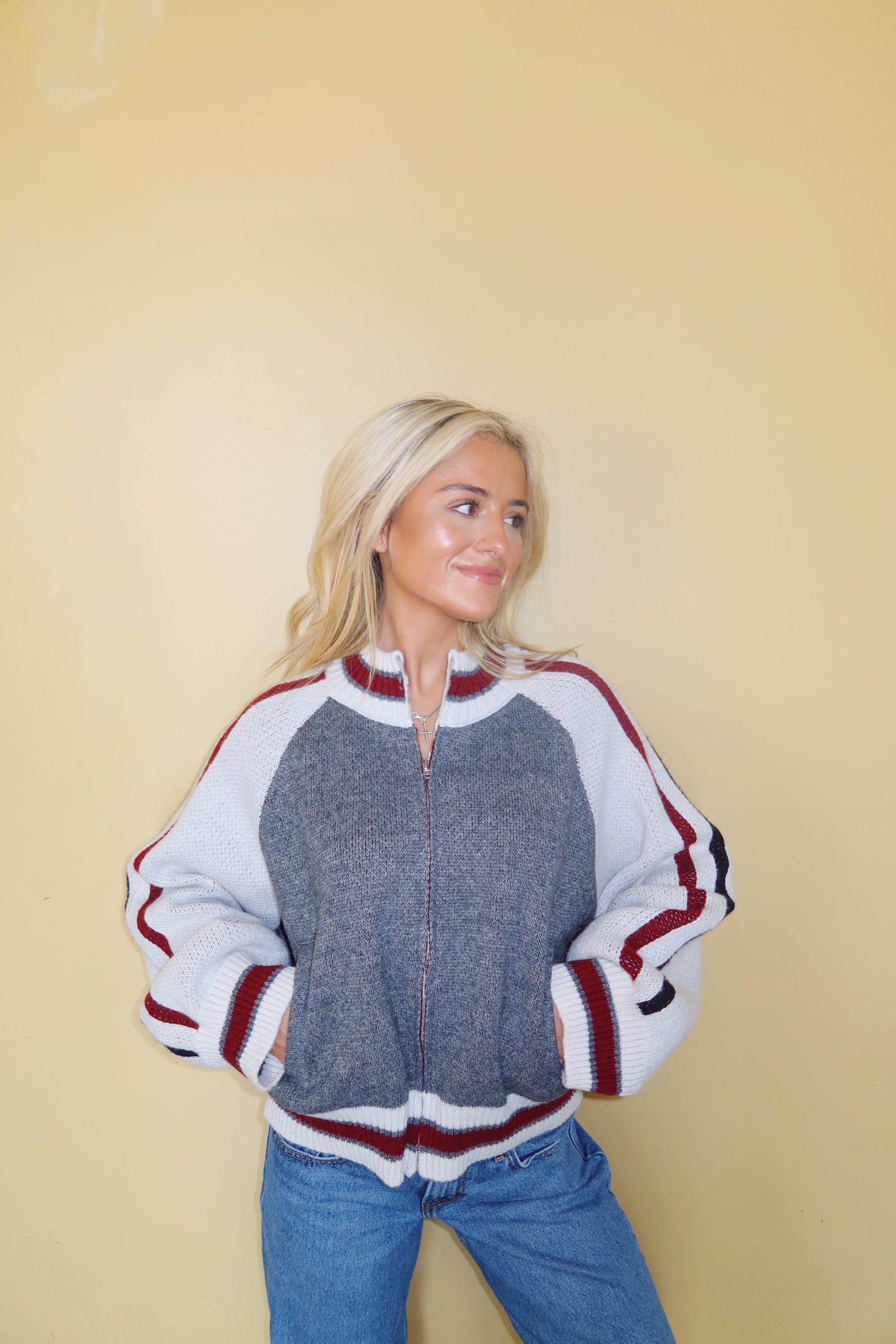 Mock neck Zip Up