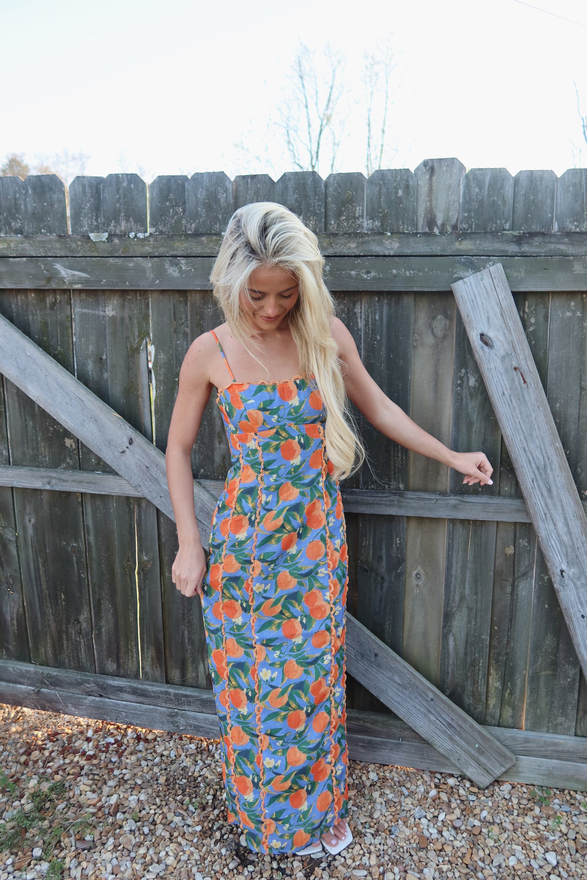 The Orange Grove Midi Dress