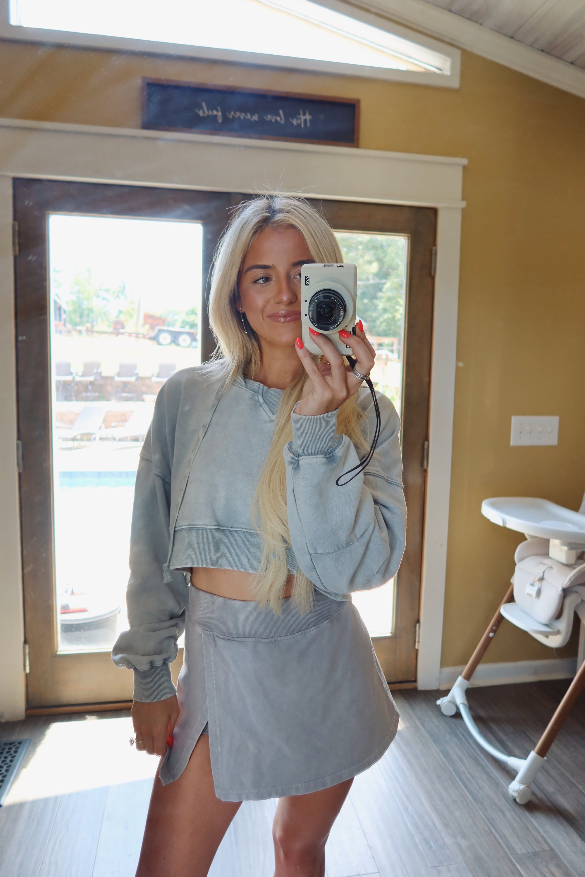 Mineral Wash Pullover Set (Grey)