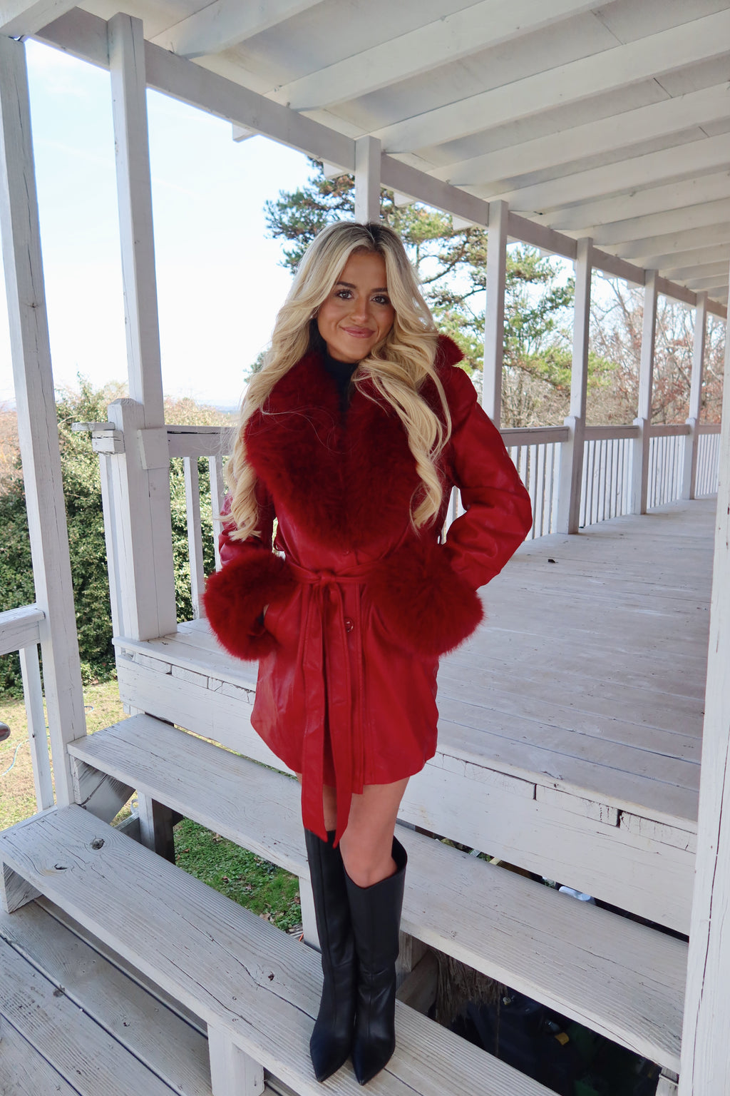 Stacy Fur Trim Jacket
