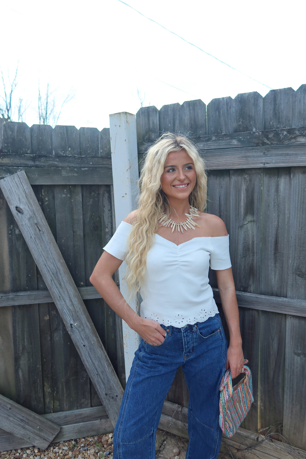 Clarence Scalloped OTS Top