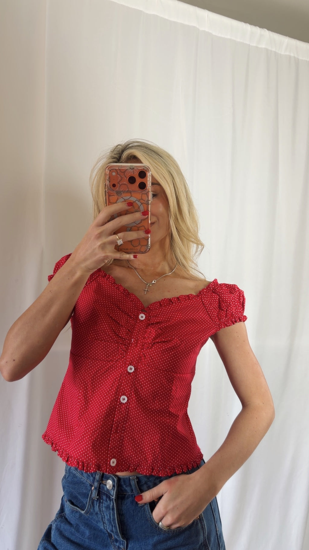 Sweetheart Button Down Top