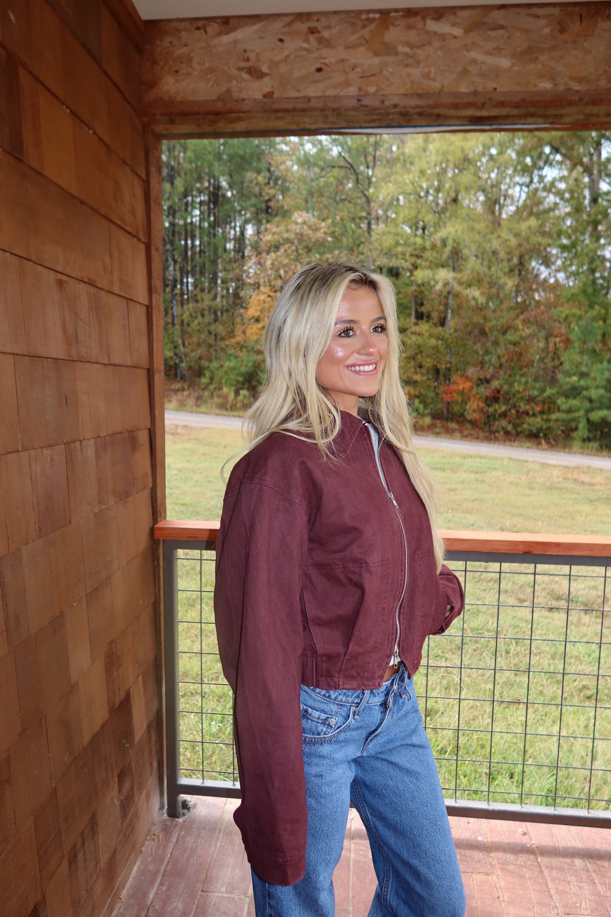 Midnight Merlot Bomber Jacket