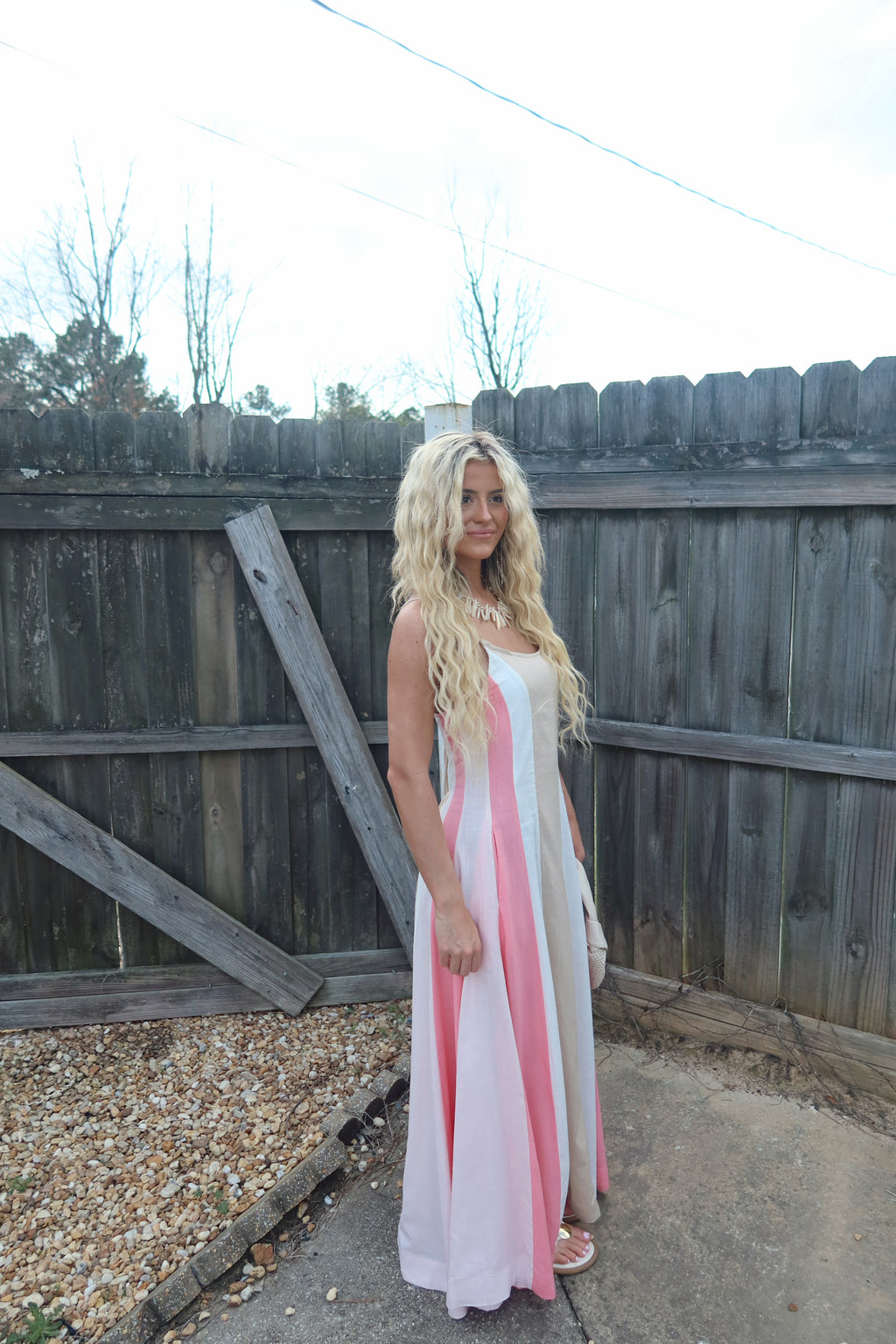 Seabreeze Color block Maxi Dress