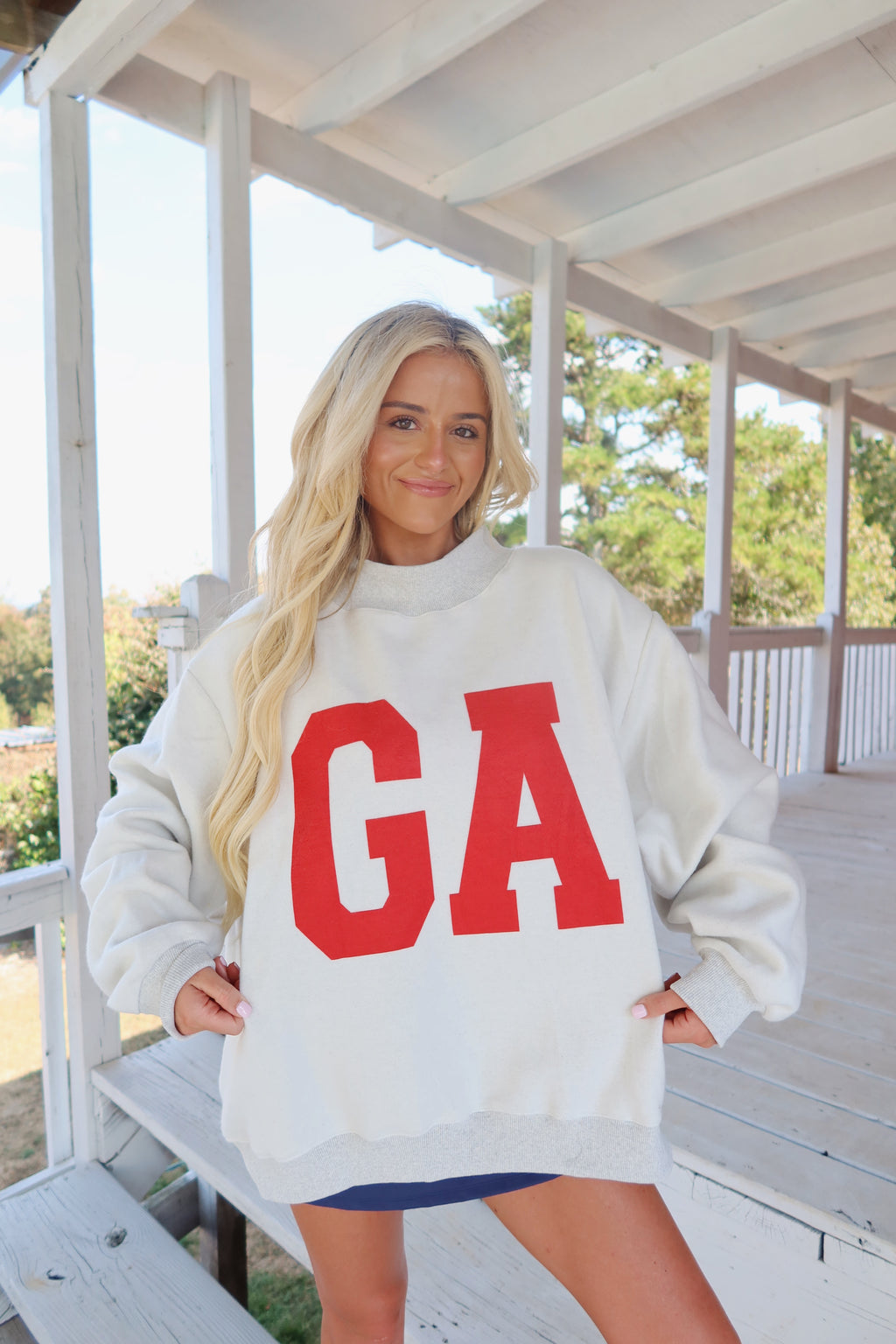 Gameday Mock Neck 'Georgia & GA'