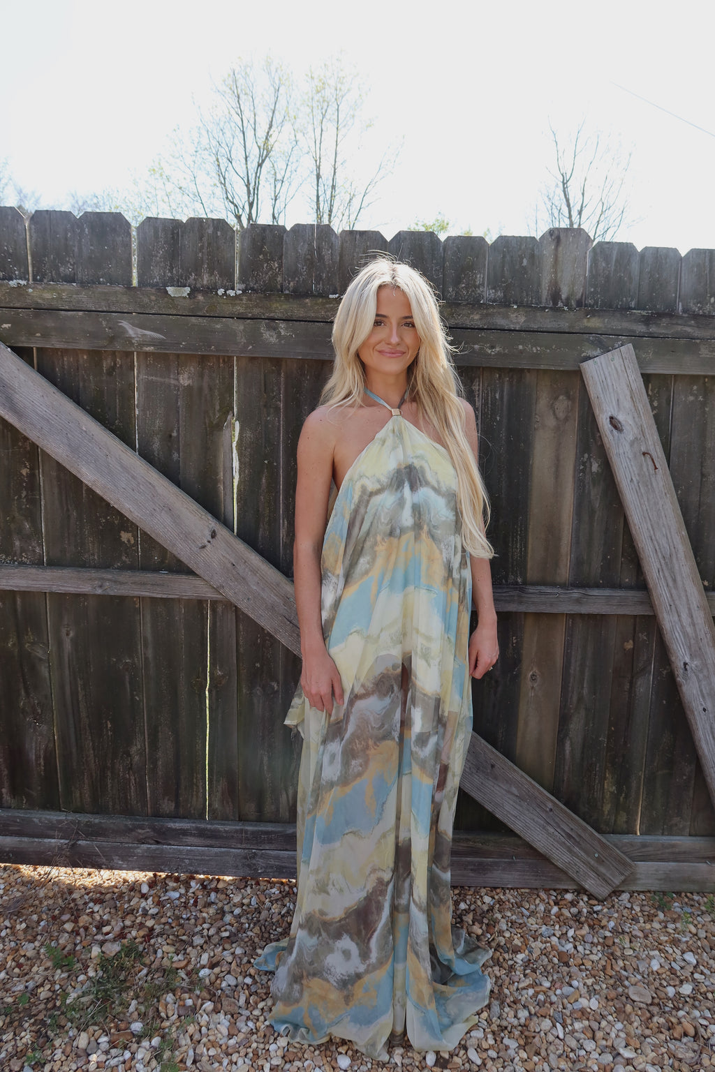 Daphne Gold Accent Gown