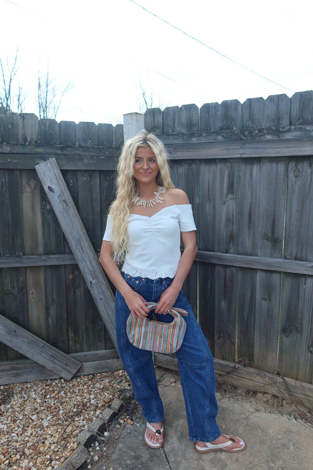 Clarence Scalloped OTS Top