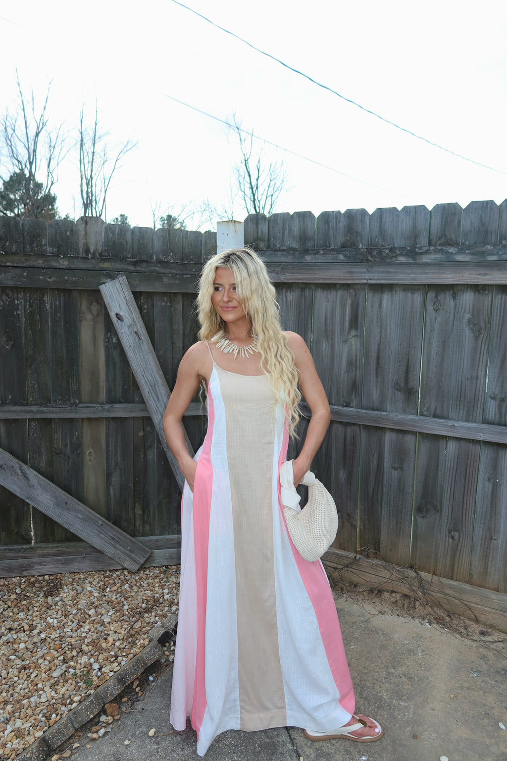 Seabreeze Color block Maxi Dress
