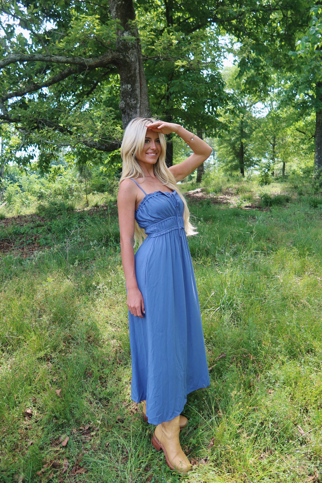 Angel Smocked Maxi Dress