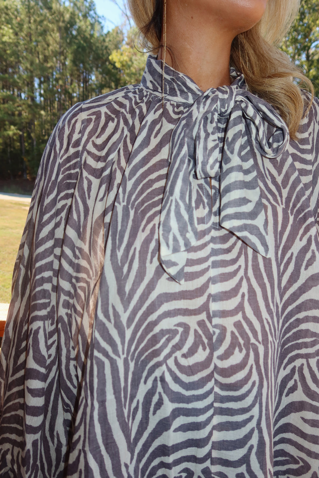 Sue Zebra Blouse