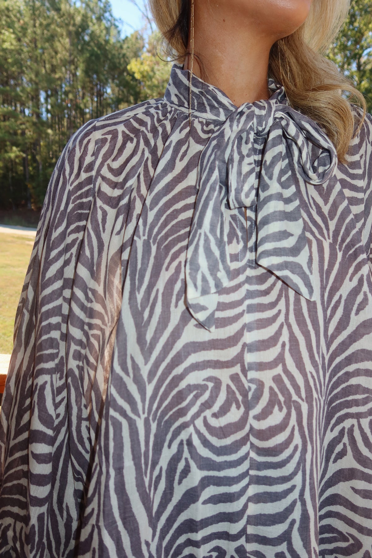 Sue Zebra Blouse