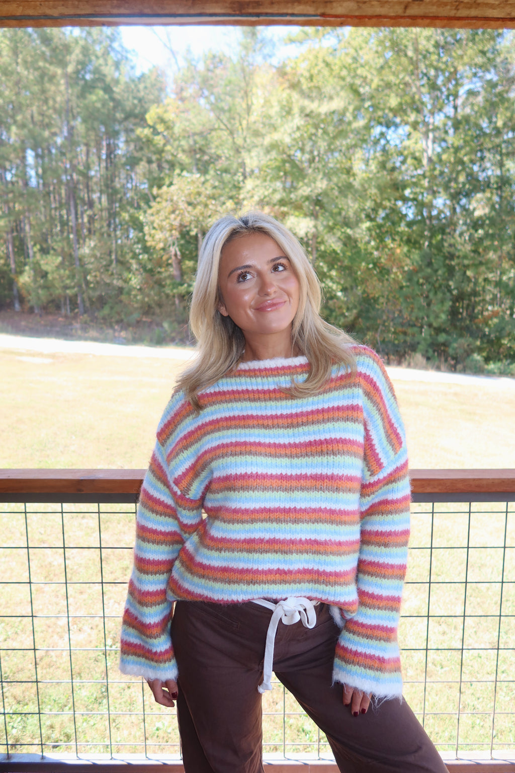Chels Multi Striped Chunky Sweater