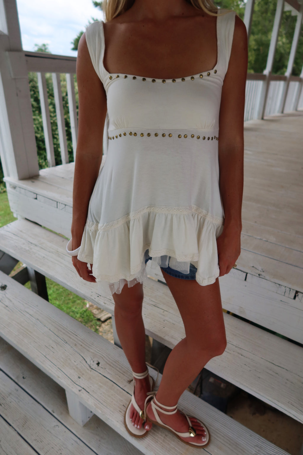 Callie Grommet Peplum Top
