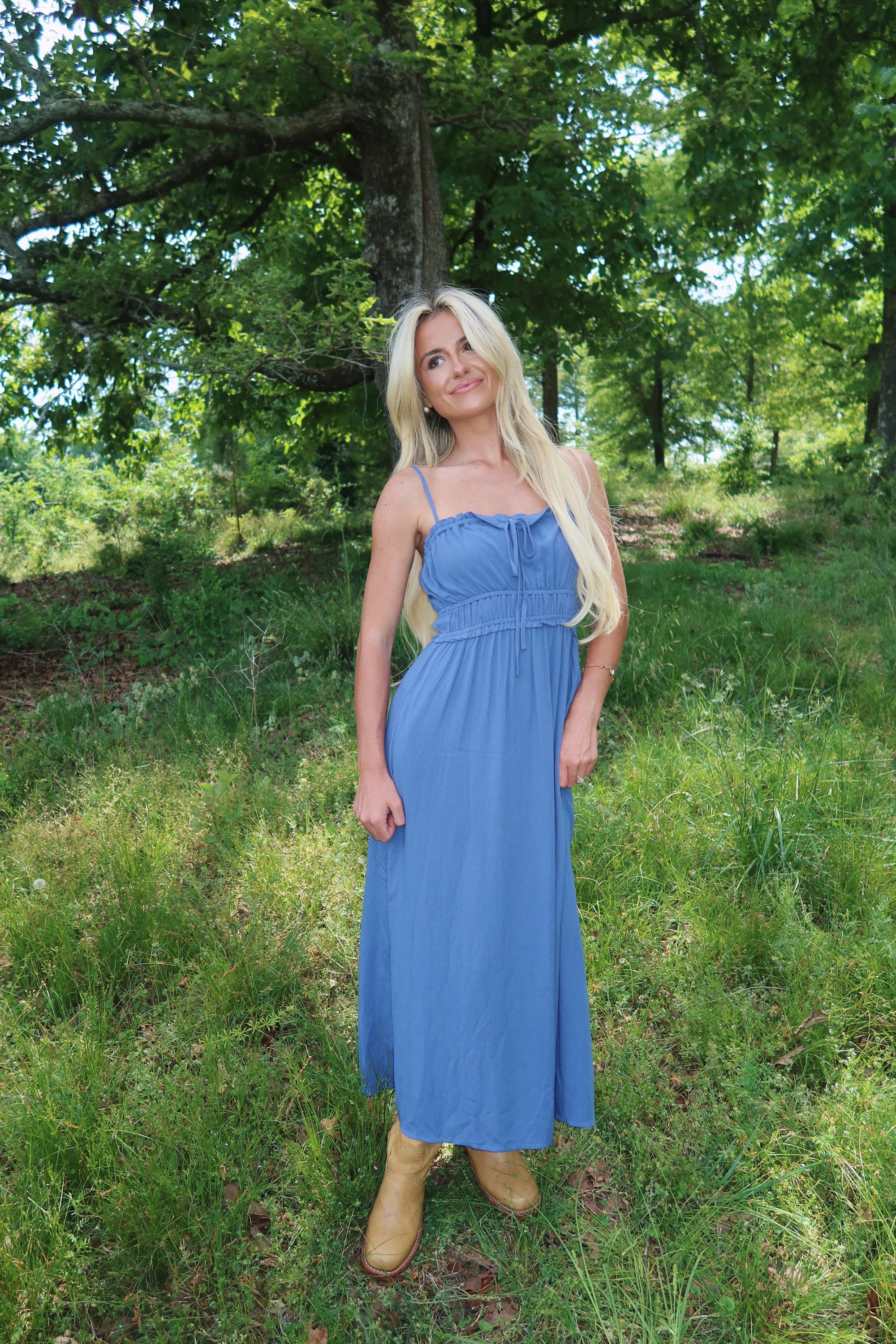 Angel Smocked Maxi Dress