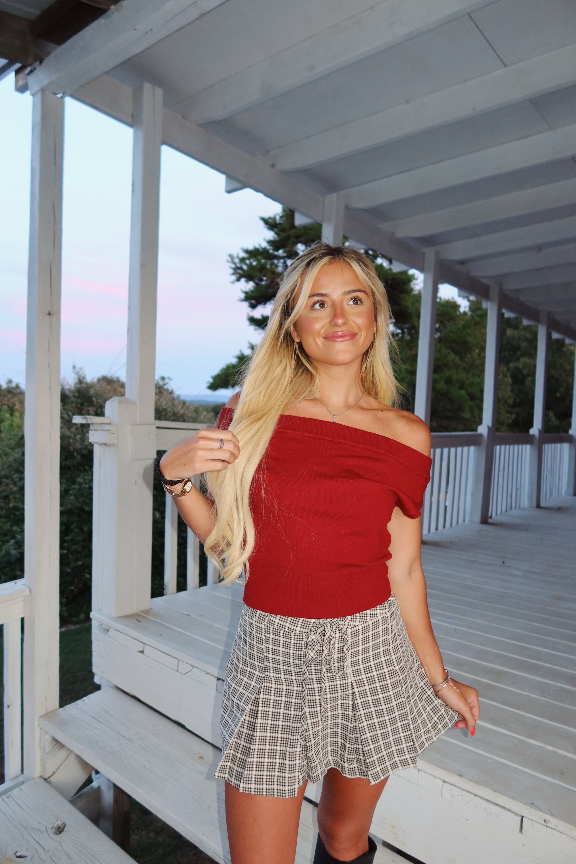 Kasey Off Shoulder Sweater Top
