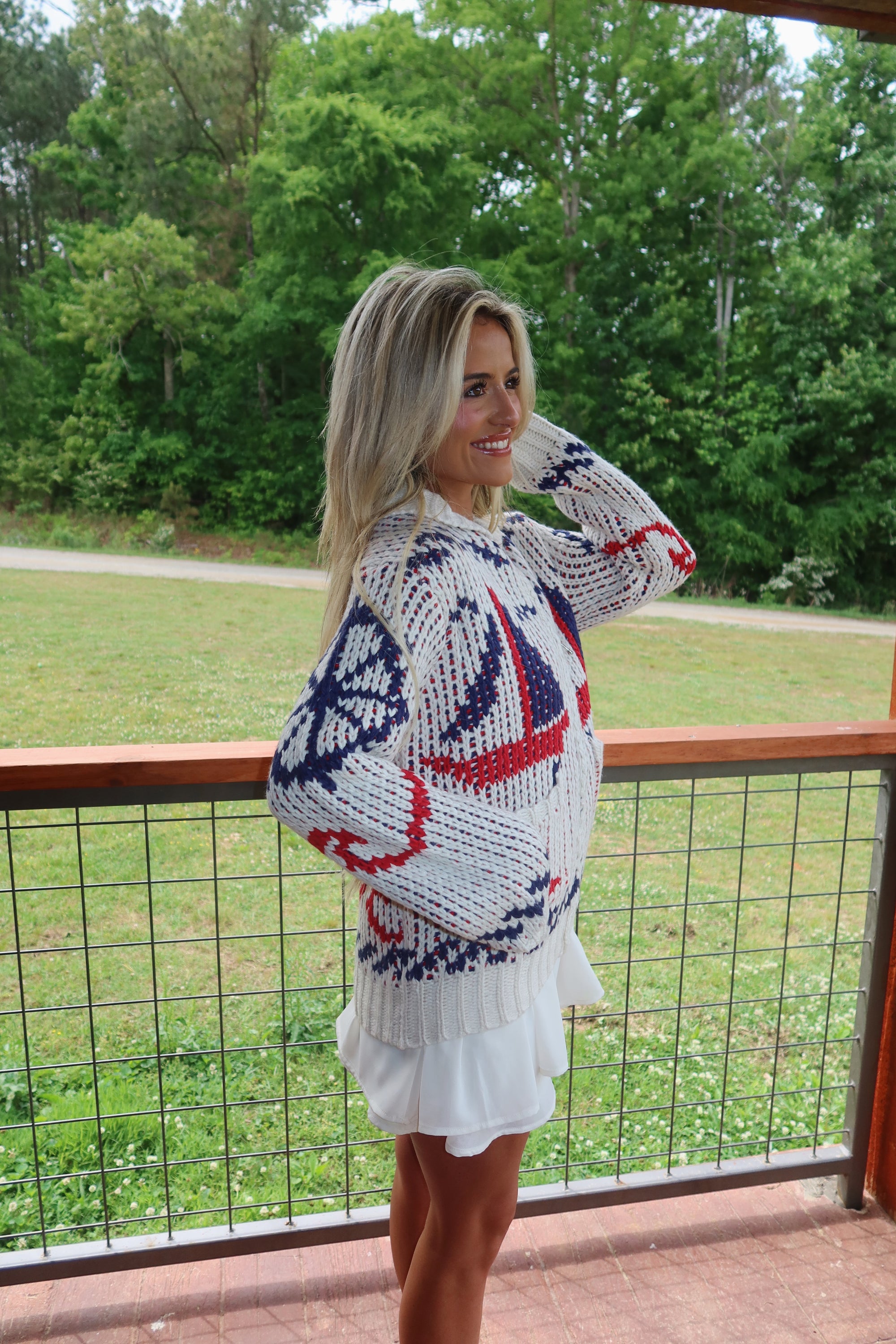 Sailor Zip Up Cardigan