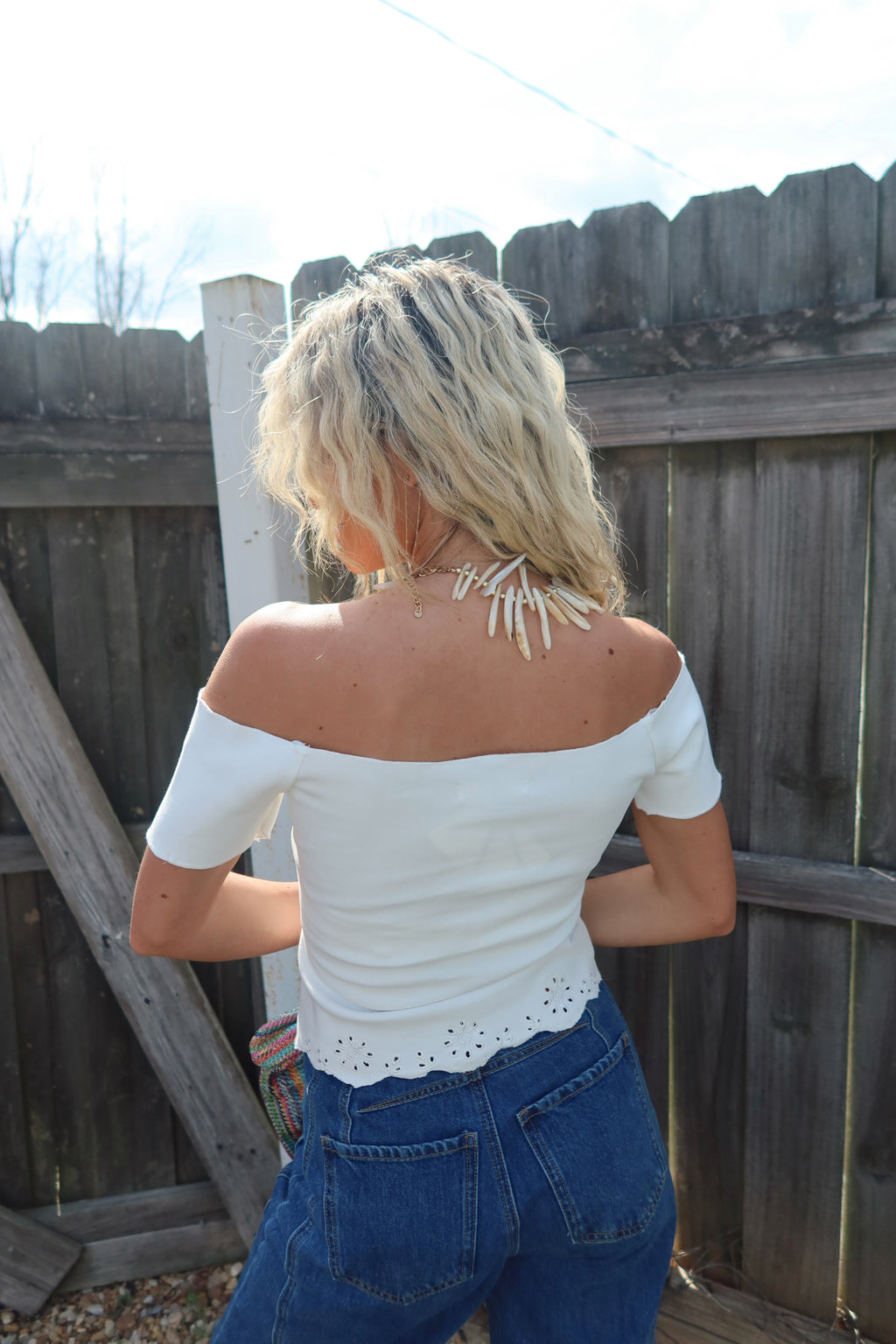 Clarence Scalloped OTS Top