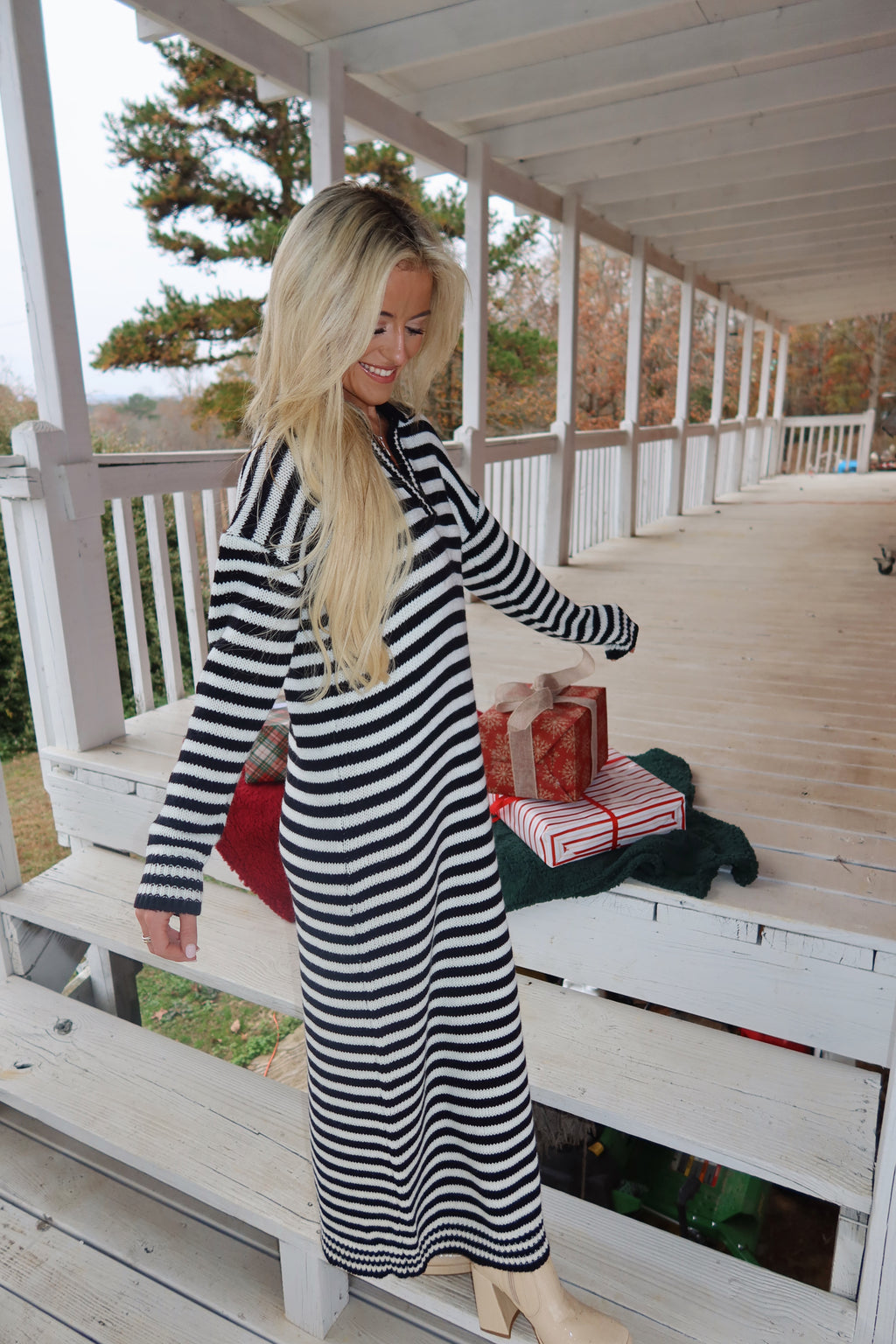 LAST ONE* The Harbor Stripe Dress