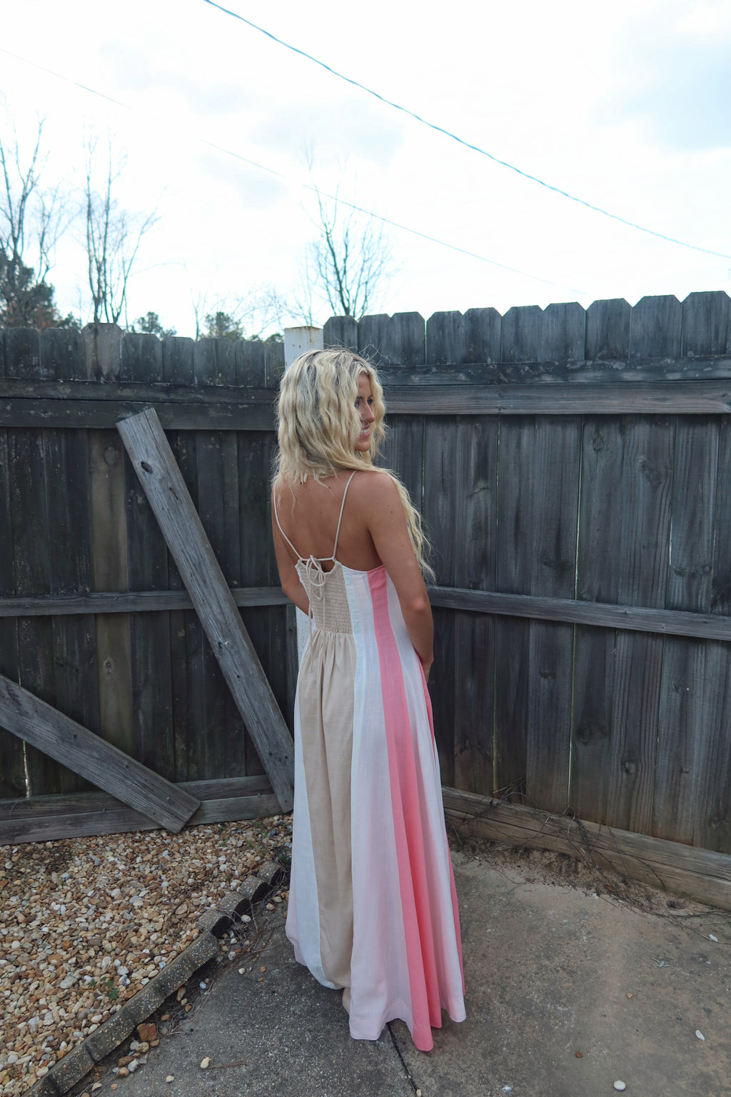 Seabreeze Color block Maxi Dress