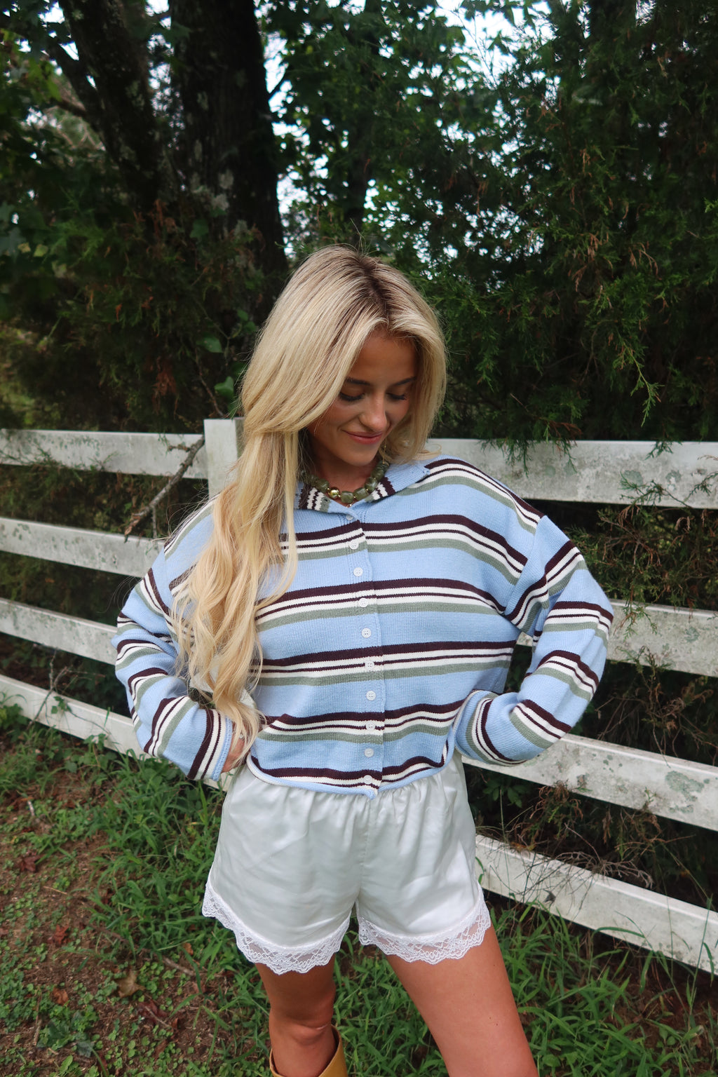 Maeve Striped Cardigan