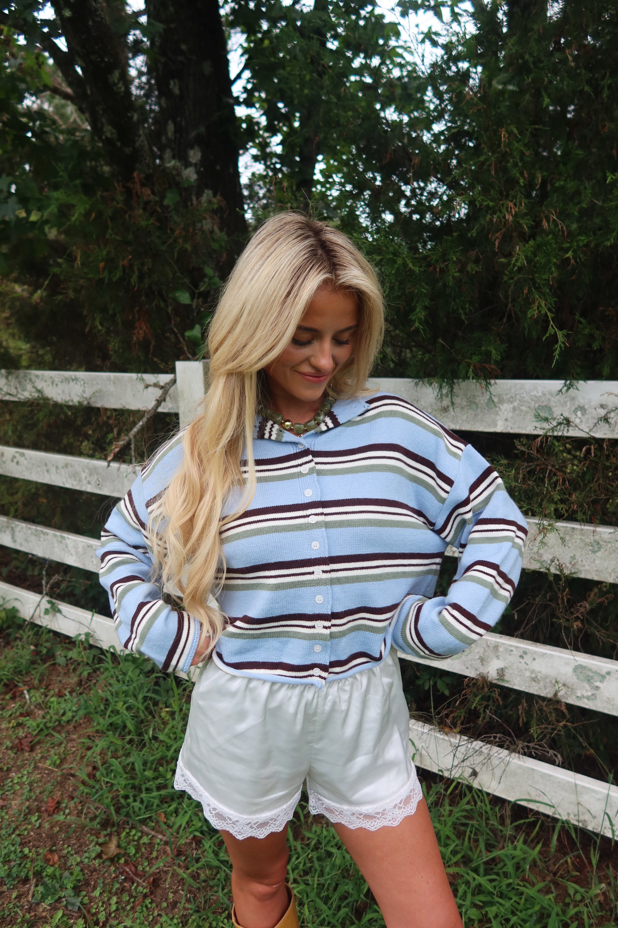 Maeve Striped Cardigan
