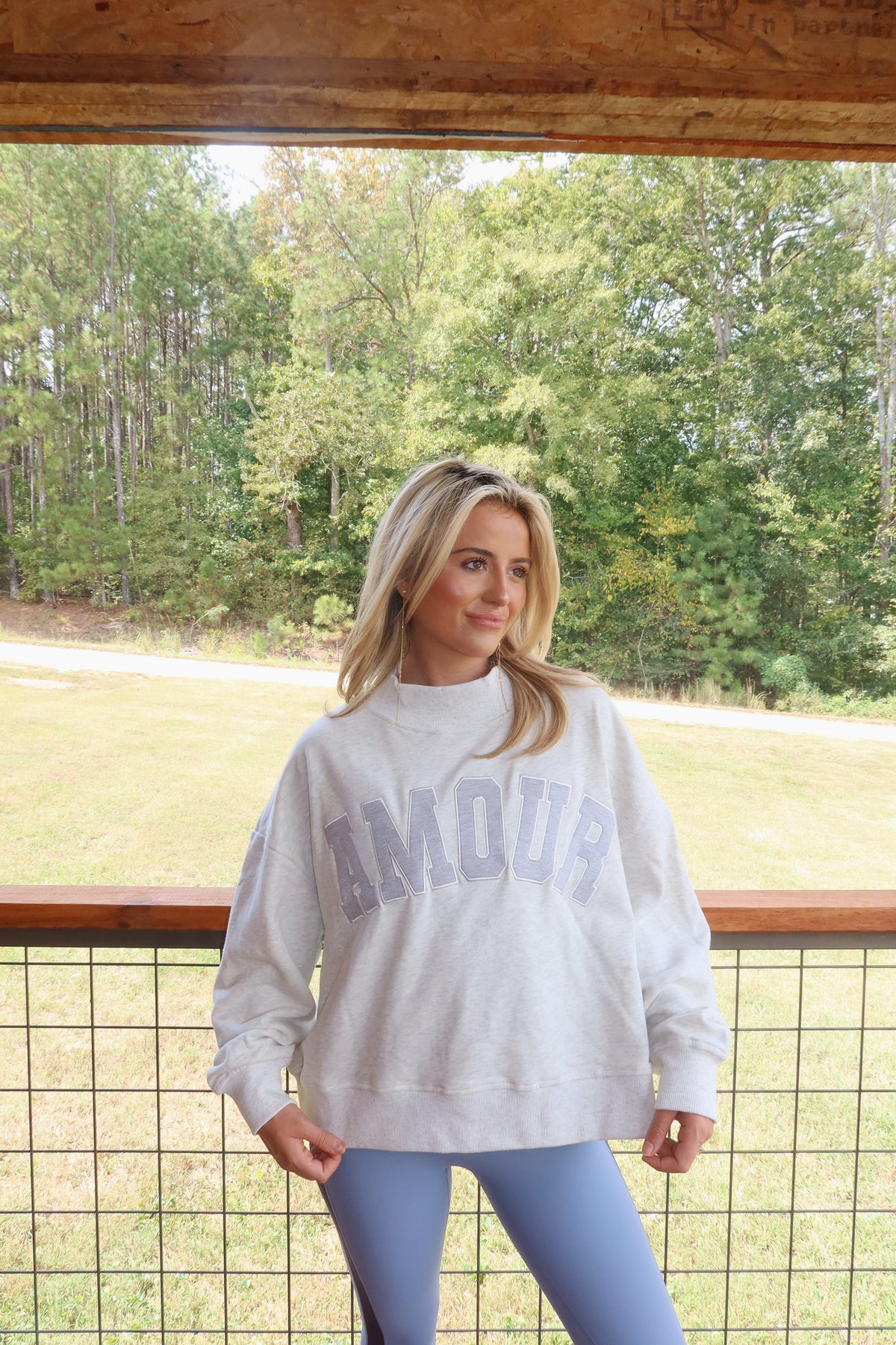 “Amour” Oversized Mockneck
