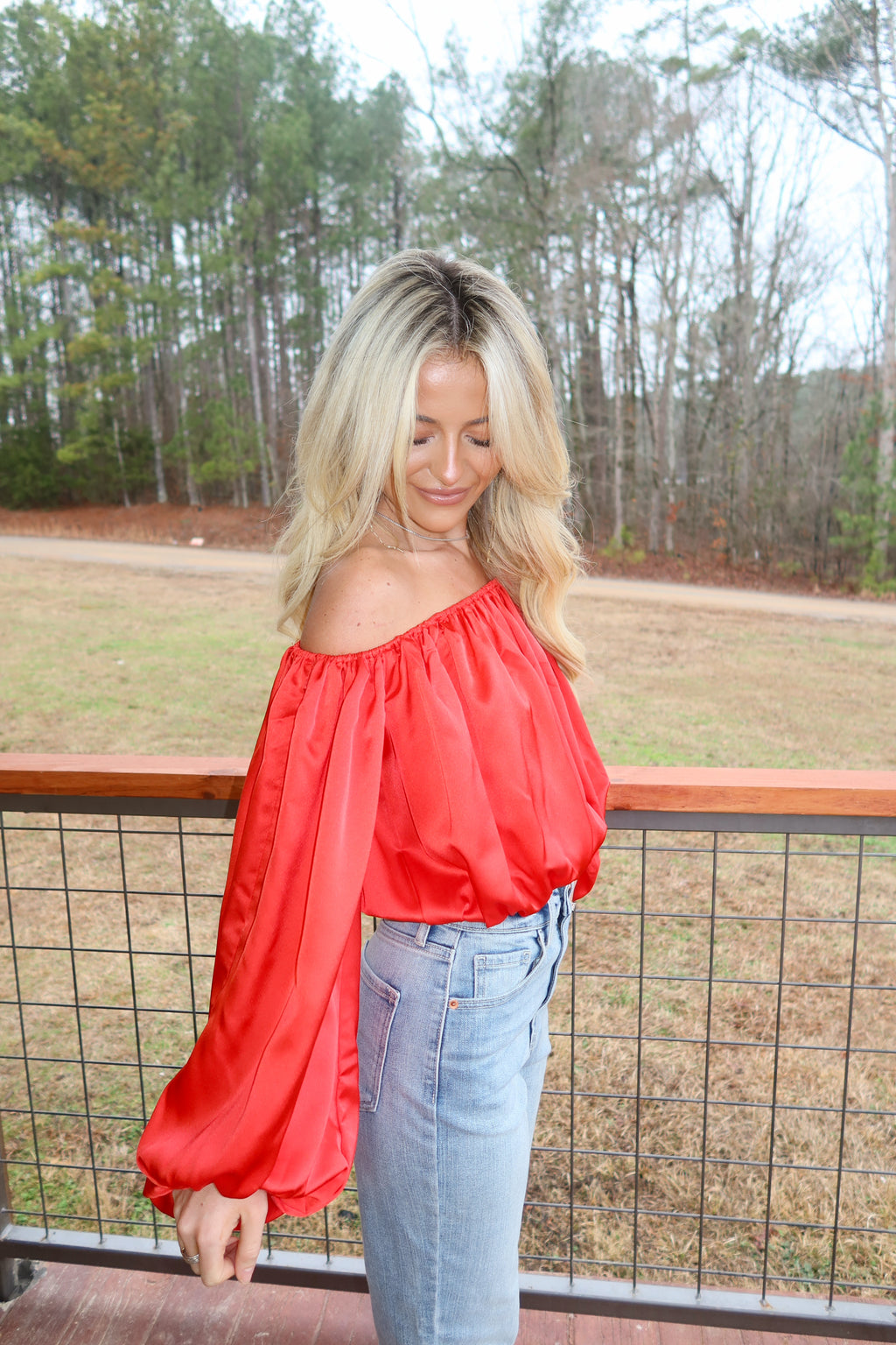 Sienna Blouse (orange-red)