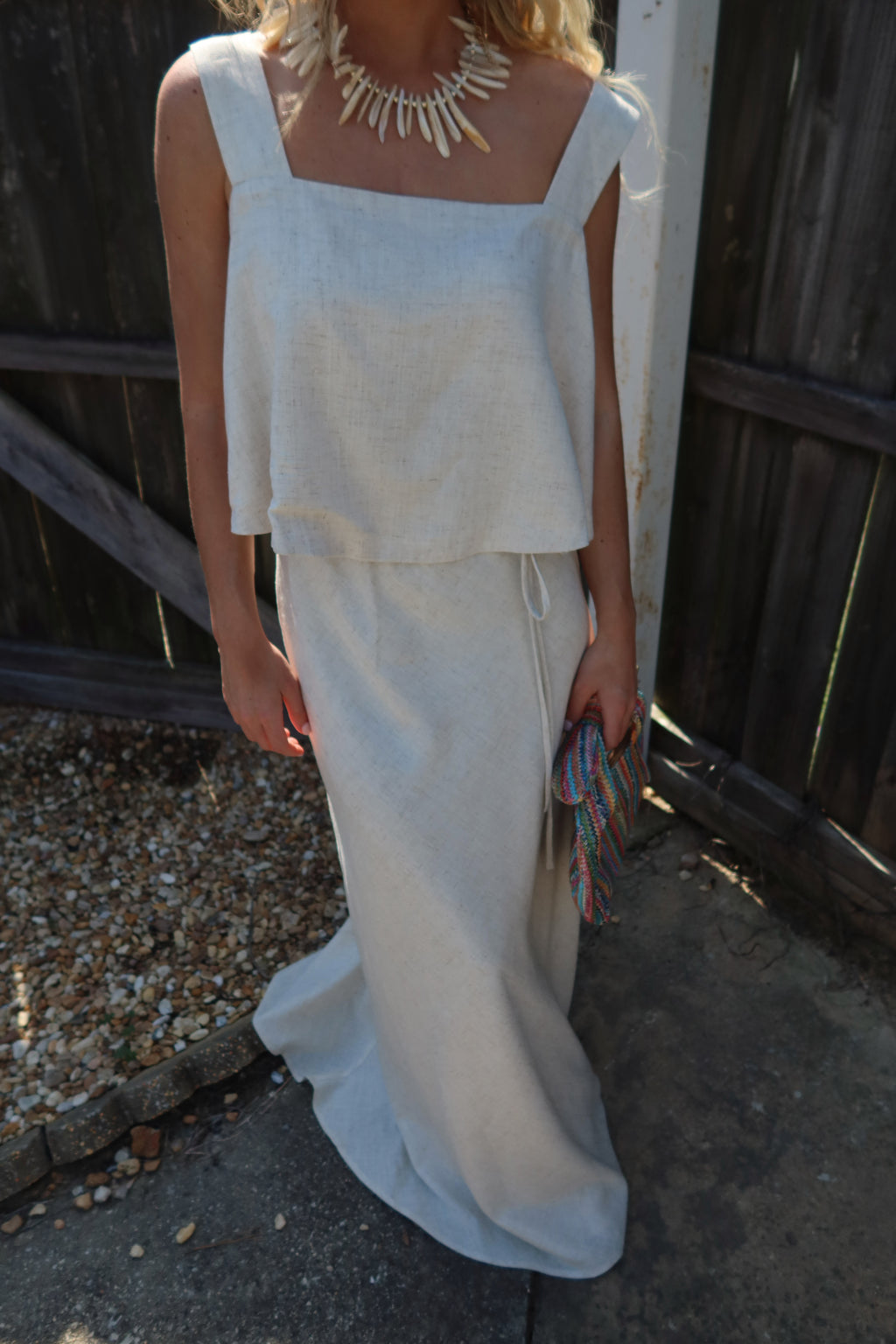 Capri Linen Skirt Set