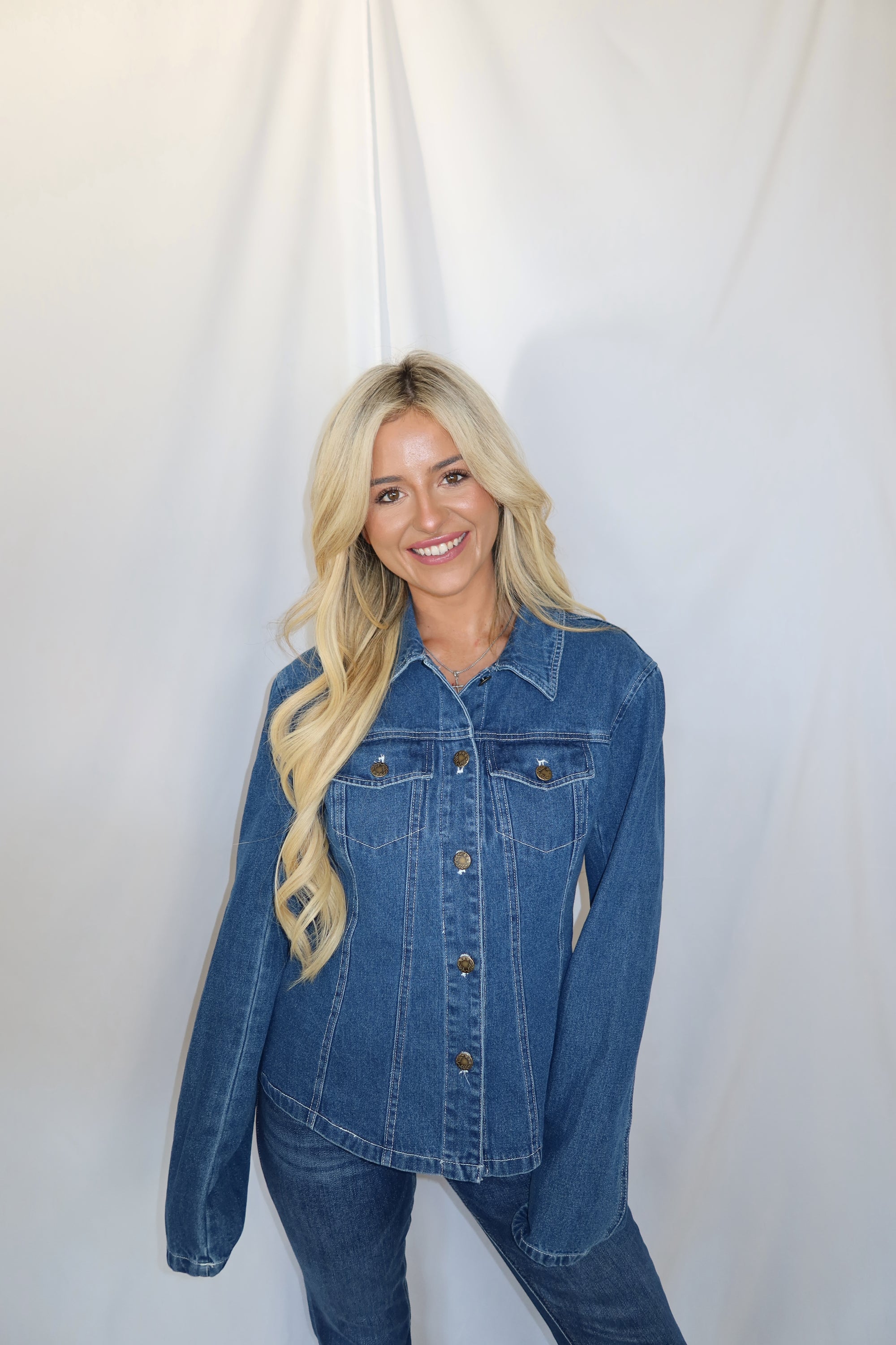Mareli Fitted Denim Top