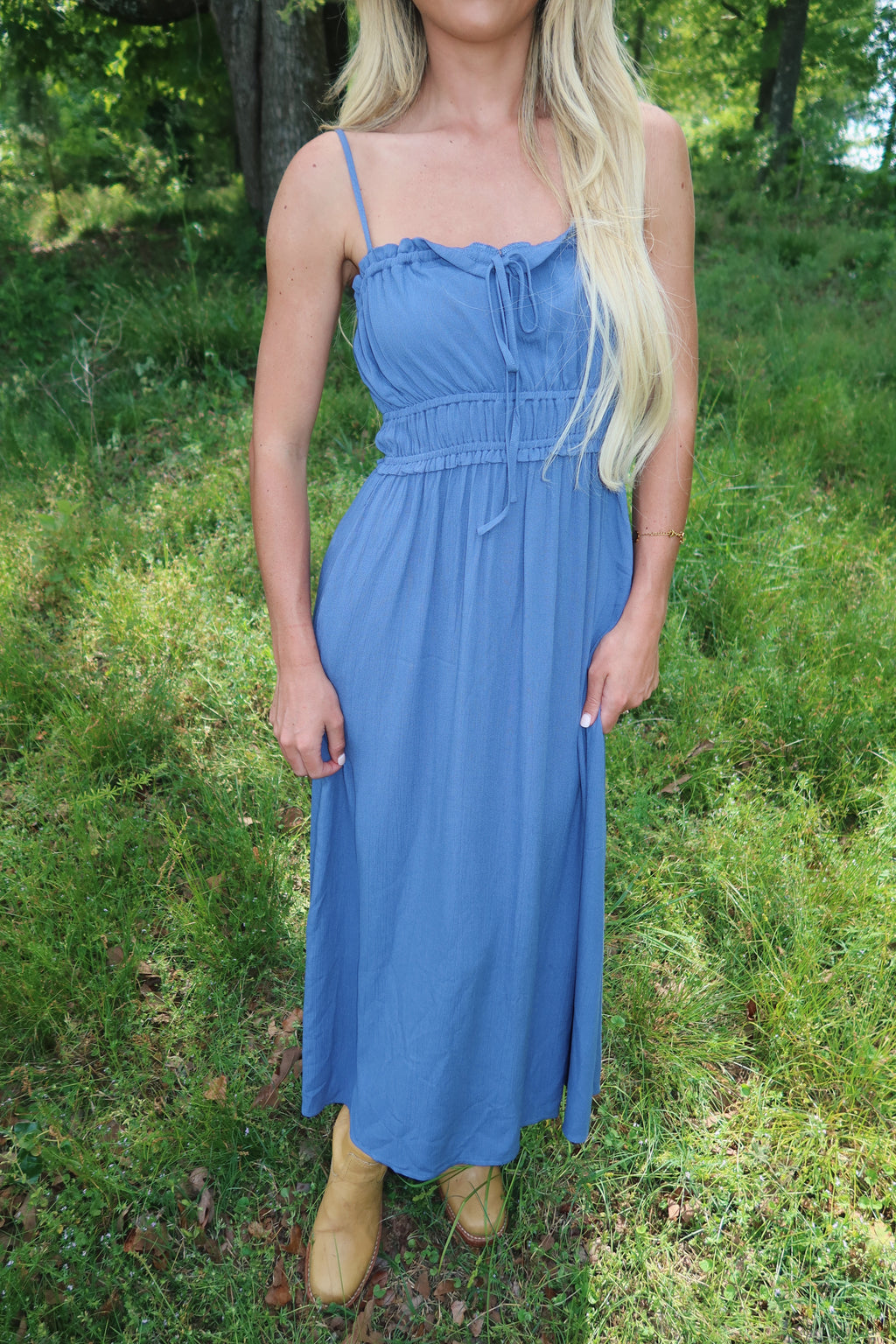 Angel Smocked Maxi Dress