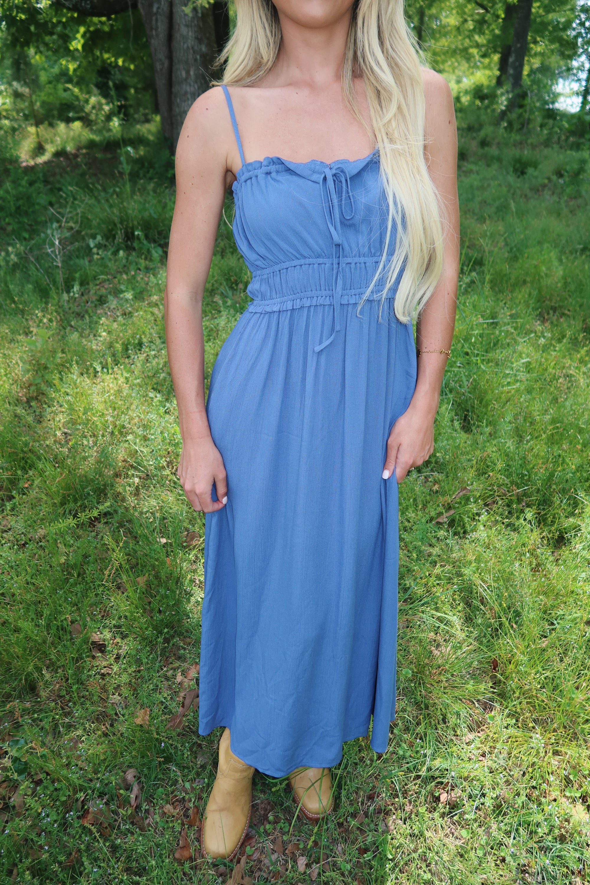 Angel Smocked Maxi Dress