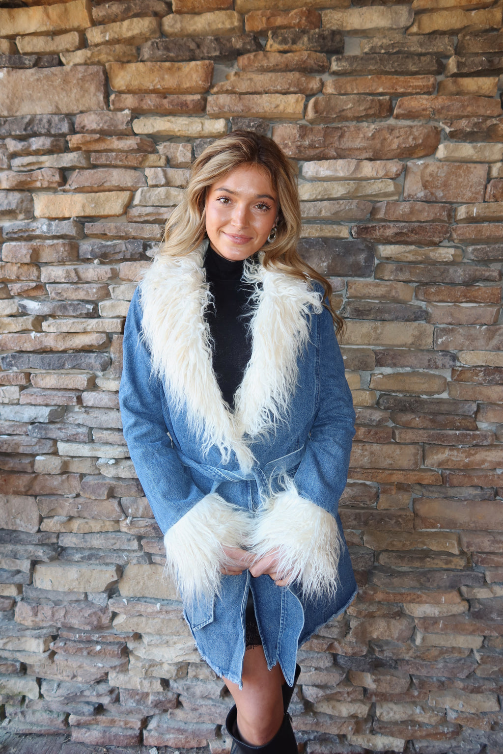 The Winter Blues Denim Coat