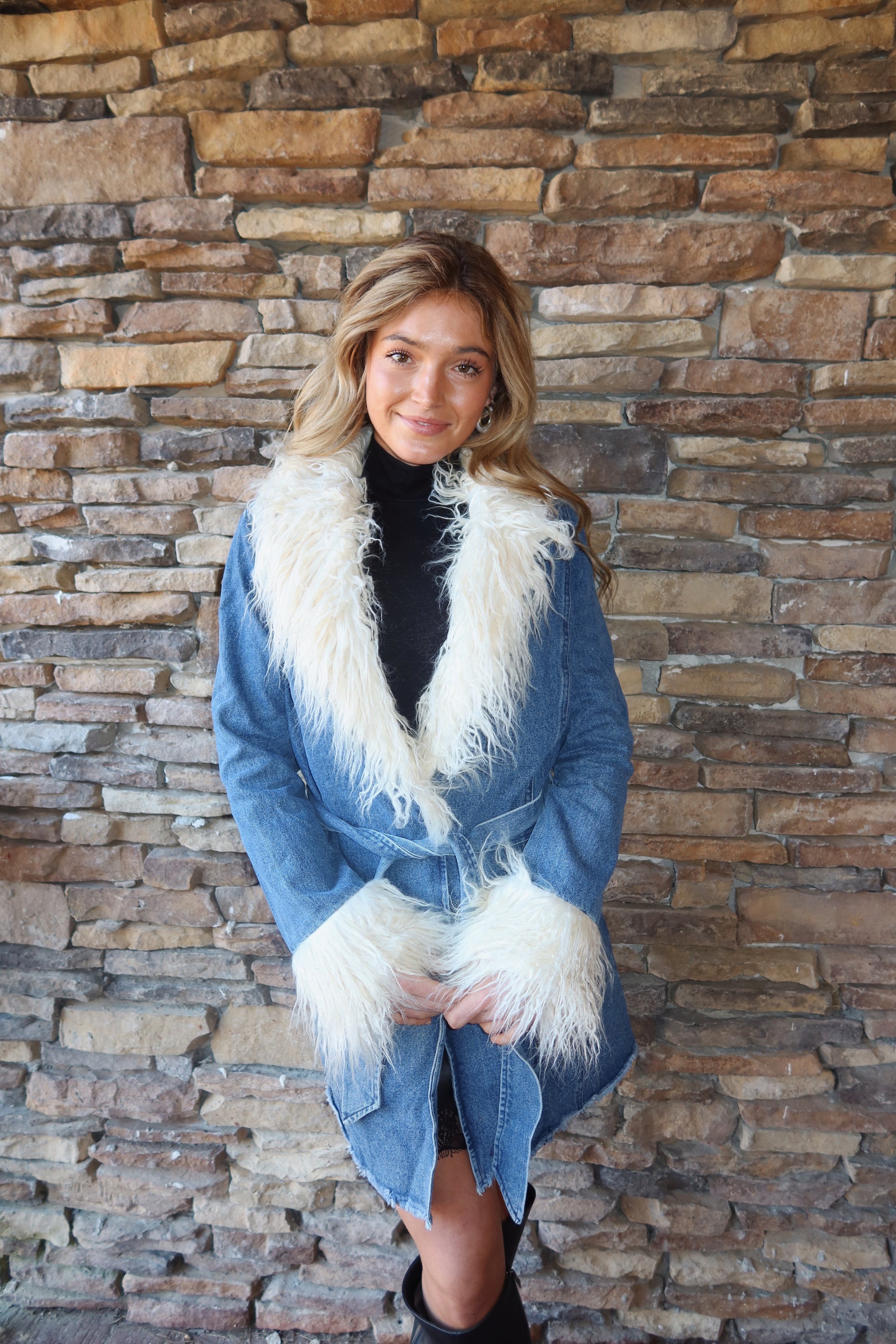 The Winter Blues Denim Coat