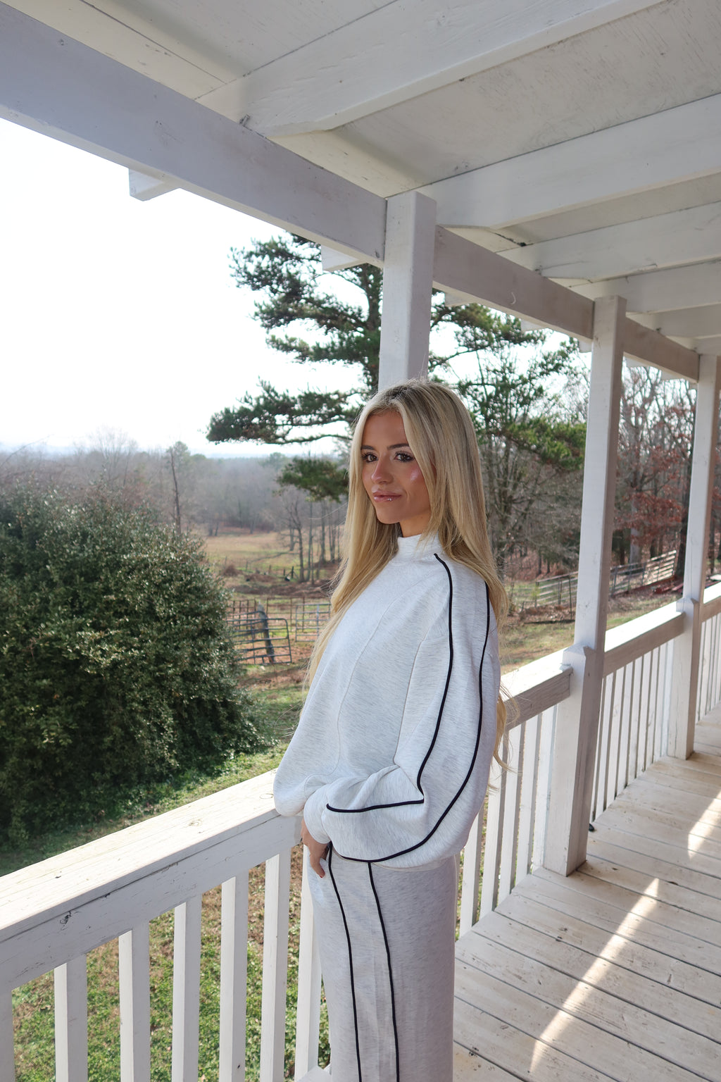 Morning Fog Mock neck