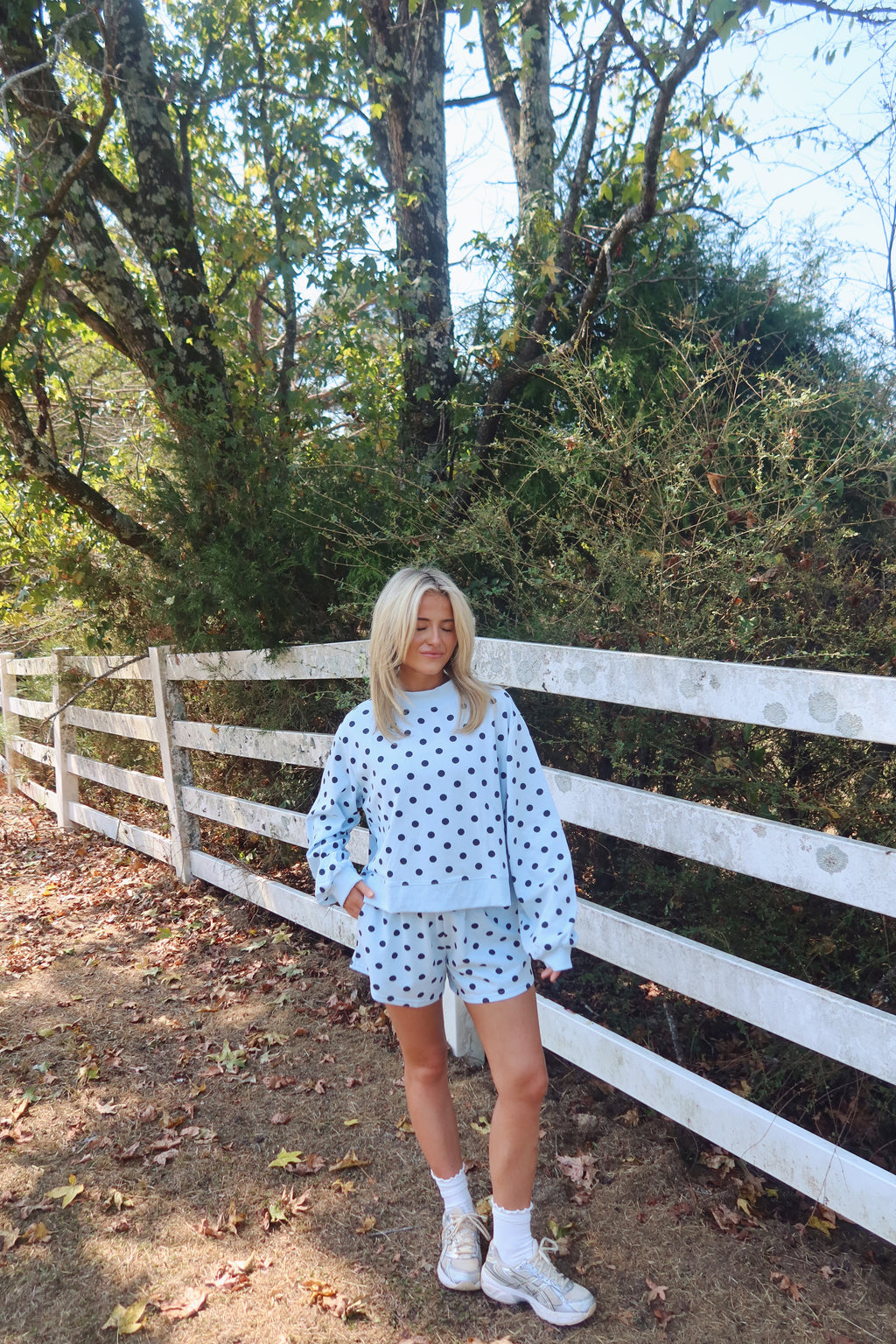 Angela Polka Dot Mockneck