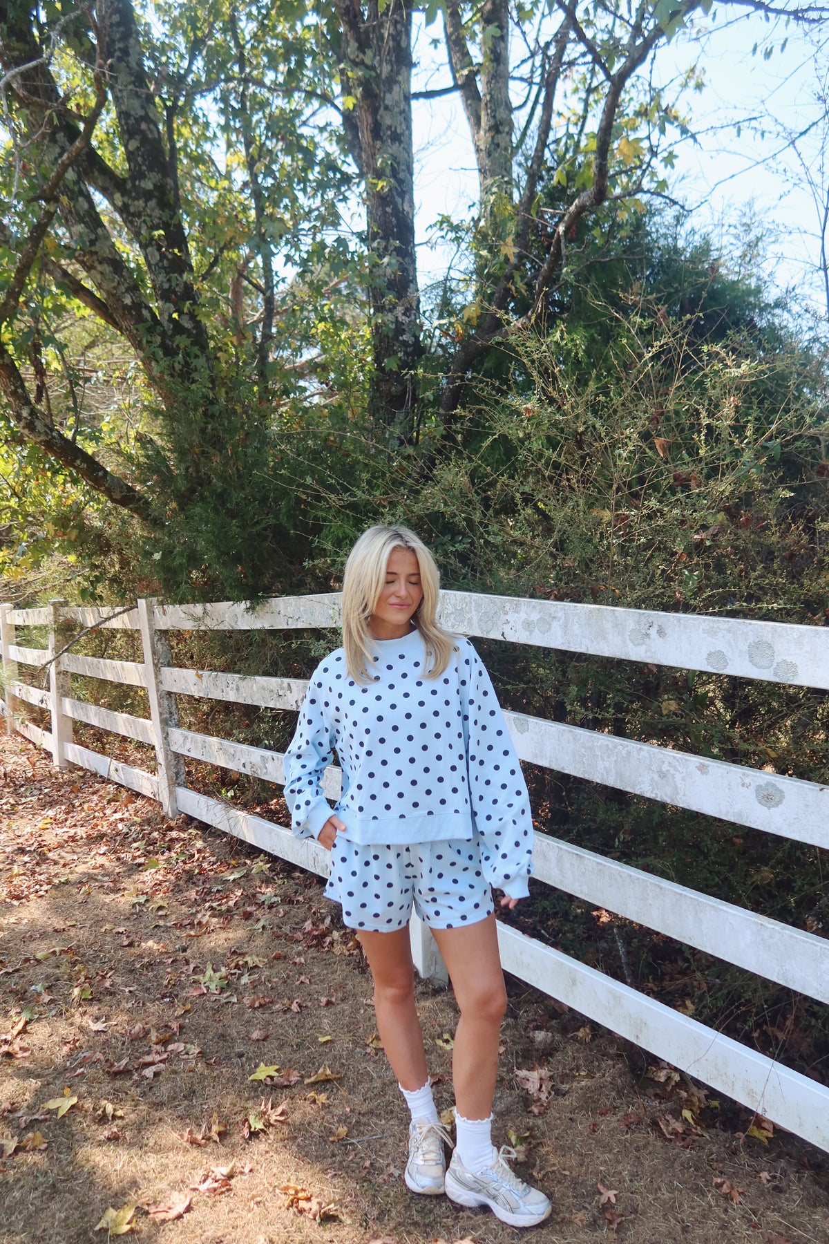 Angela Polka Dot Mockneck